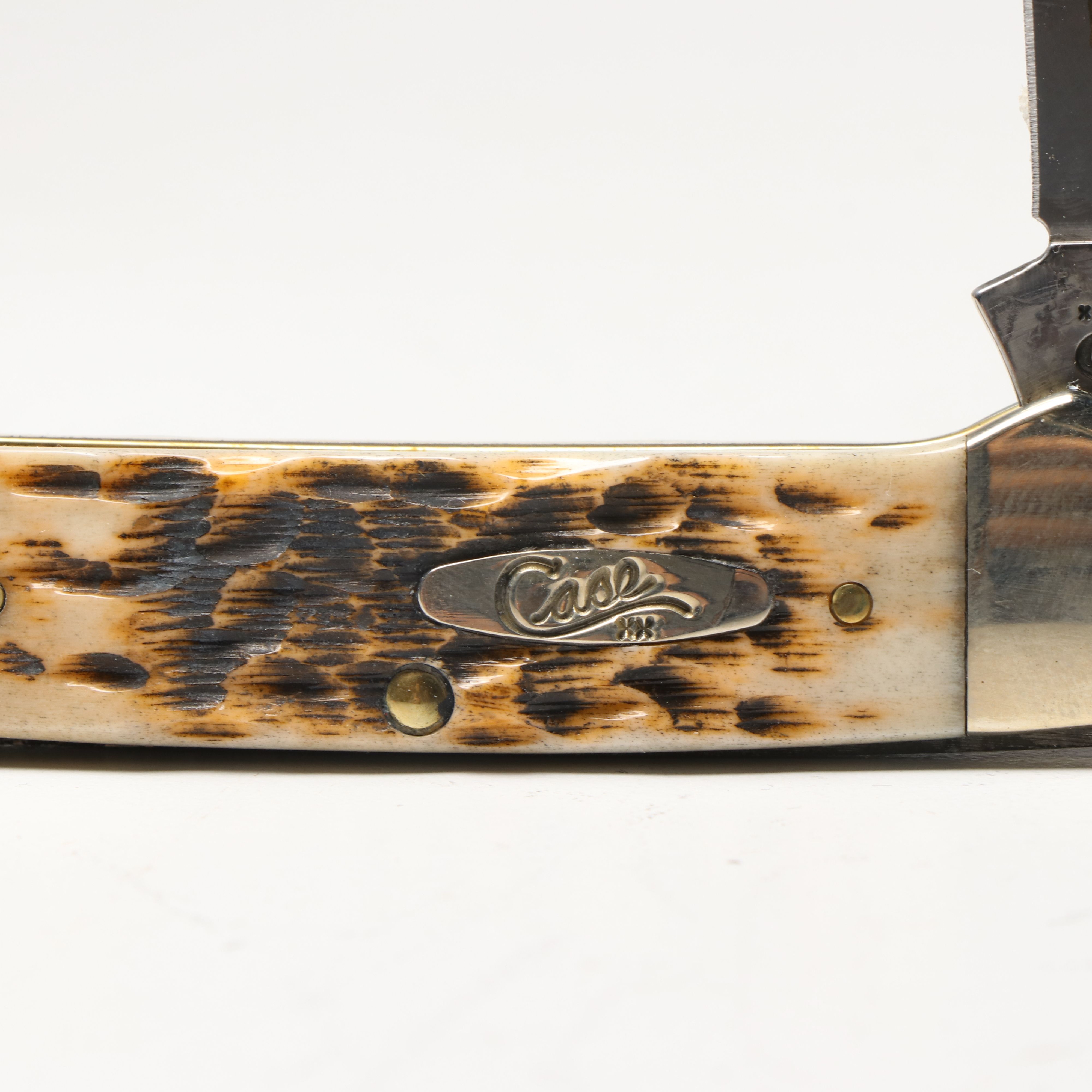 Case Antler Folding Knives with Metal Display