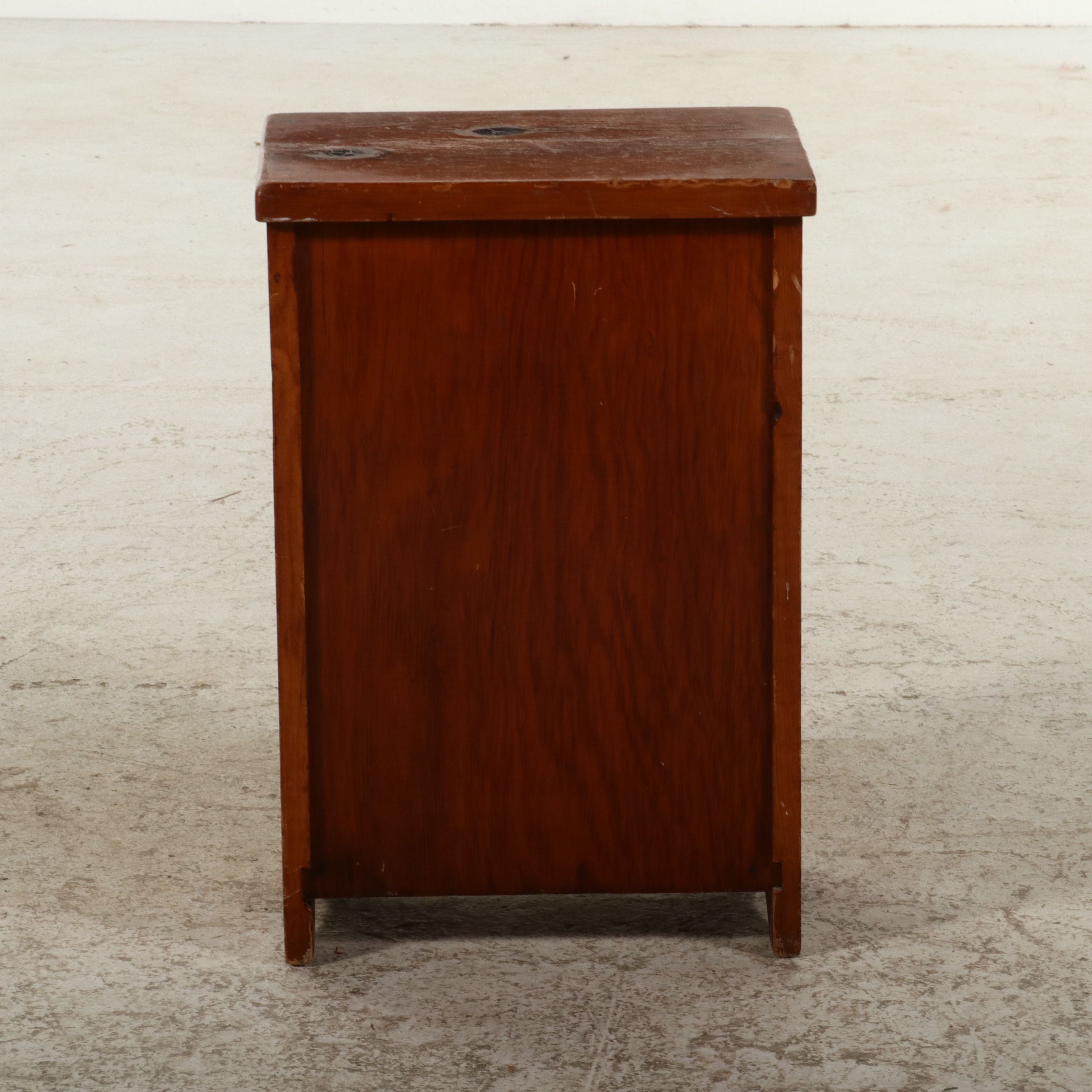 Primitive Pine Apothecary-Style Tilt-Front Bin, Late 20th Century