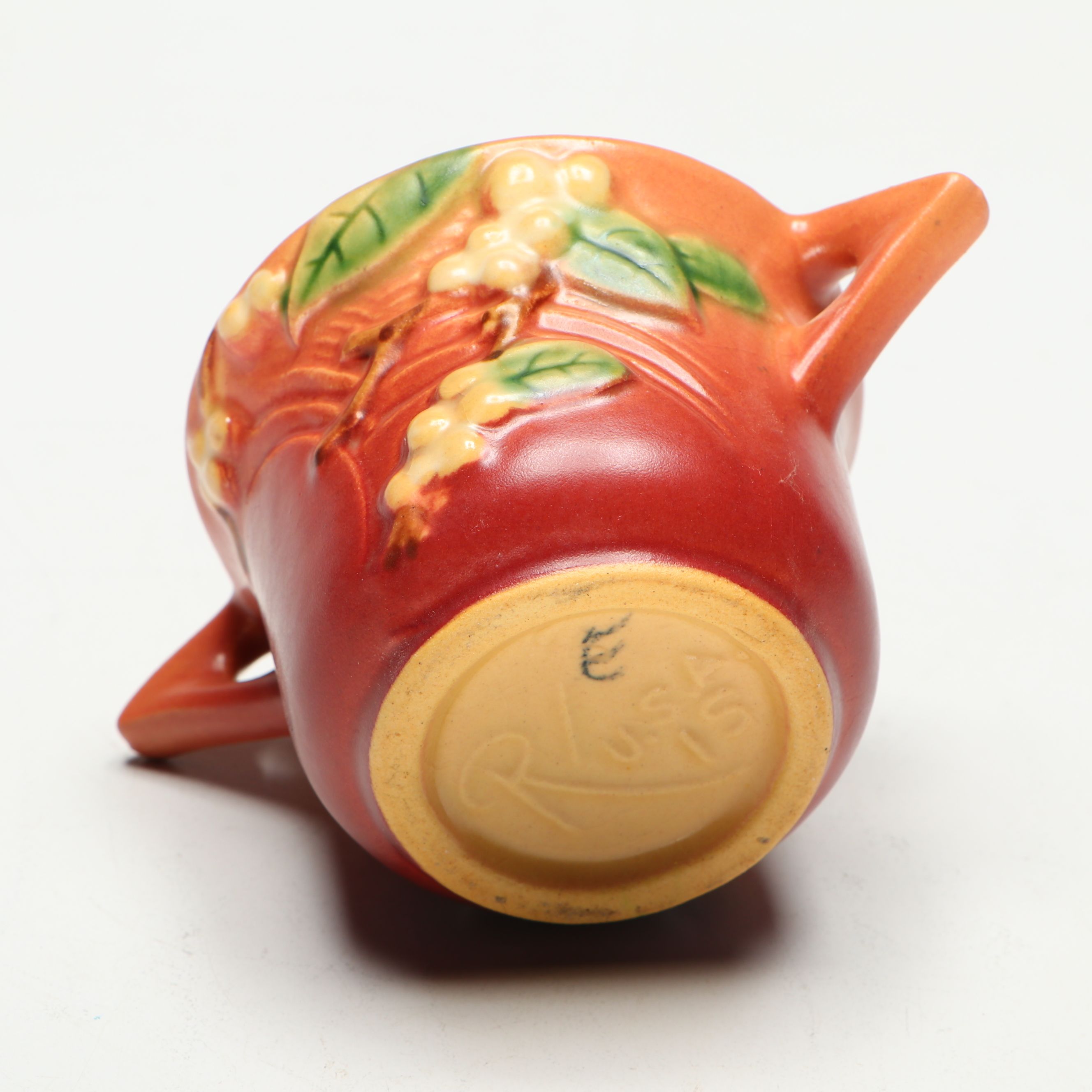 Roseville Pottery "Snowberry" Teapot with Creamer and Sugar