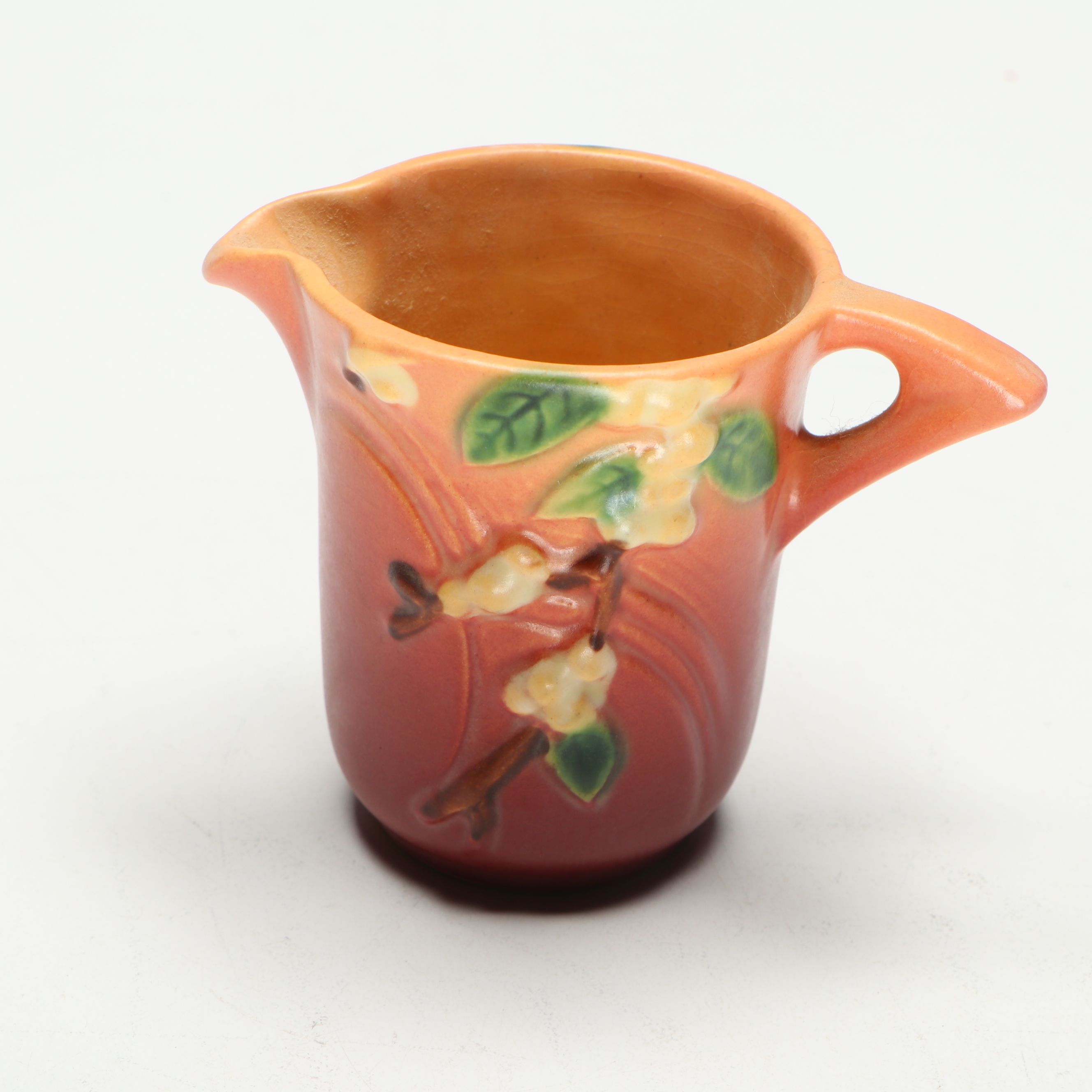 Roseville Pottery "Snowberry" Teapot with Creamer and Sugar