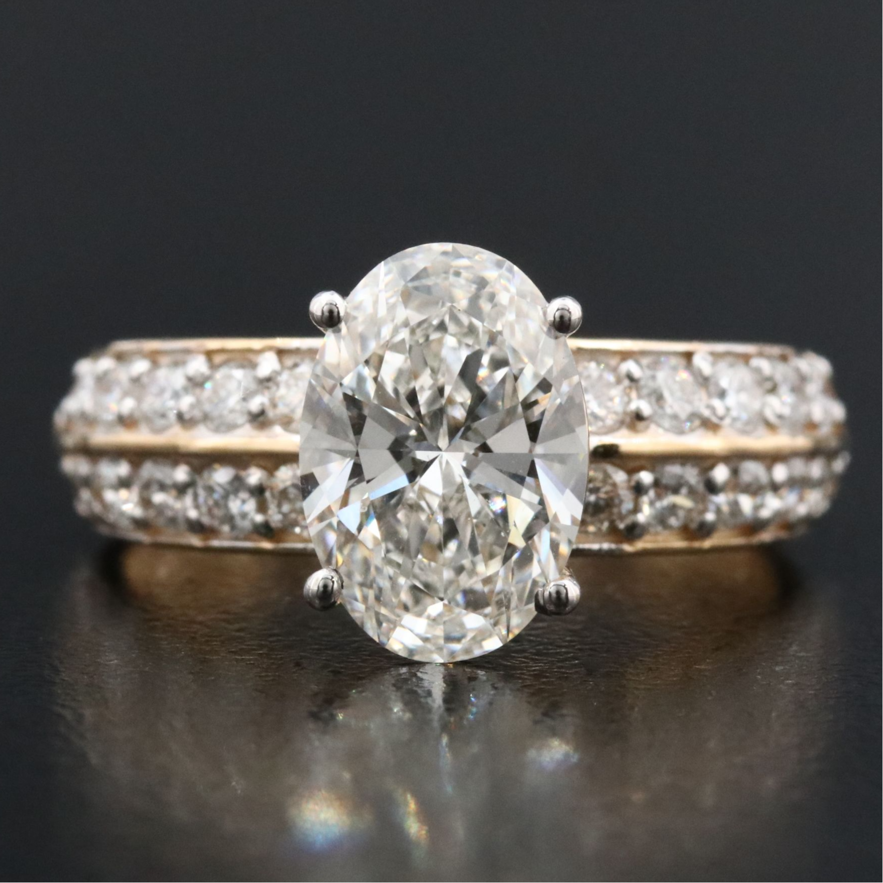 18K 2.69 CTW Lab Grown Diamond Ring with IGI Report