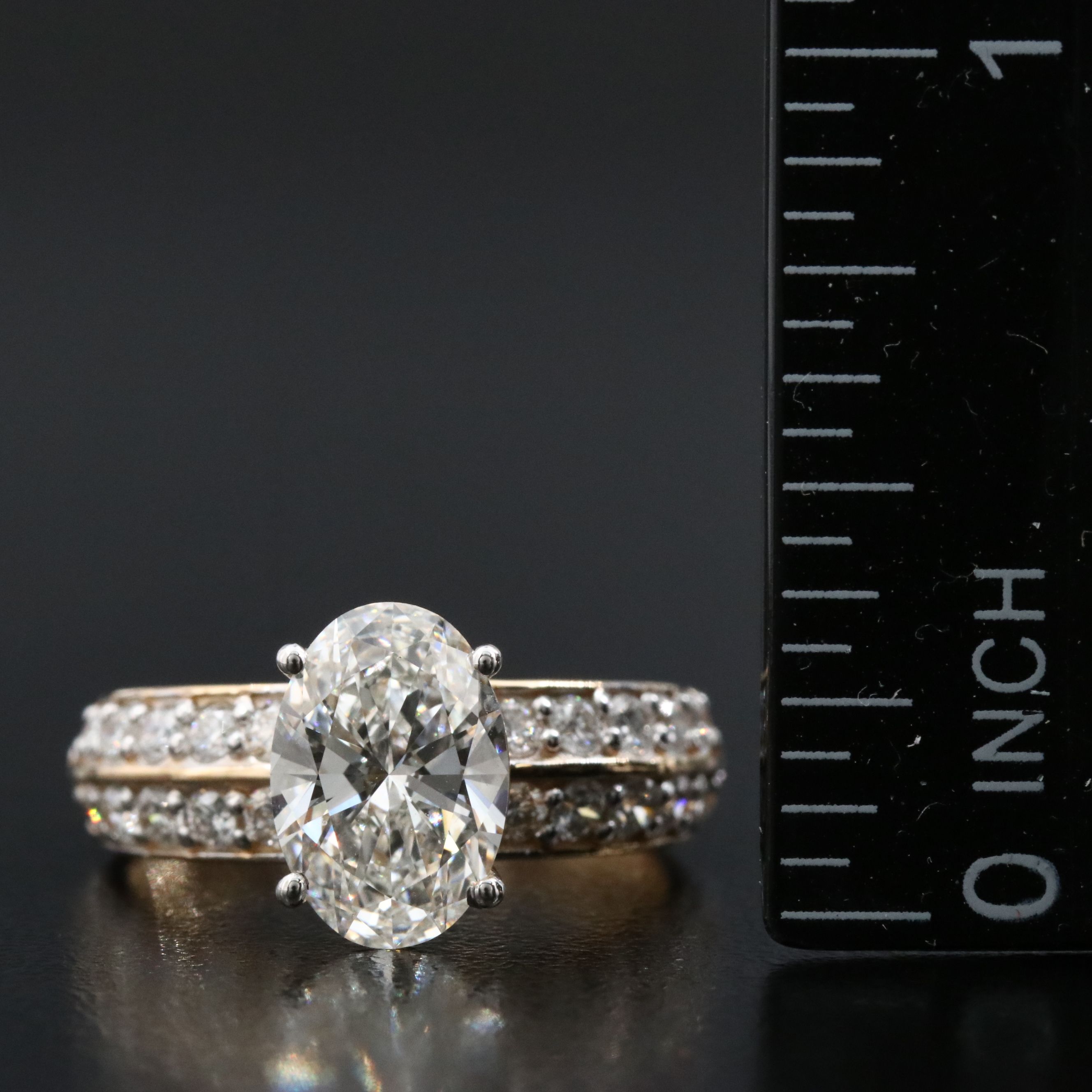 18K 2.69 CTW Lab Grown Diamond Ring with IGI Report