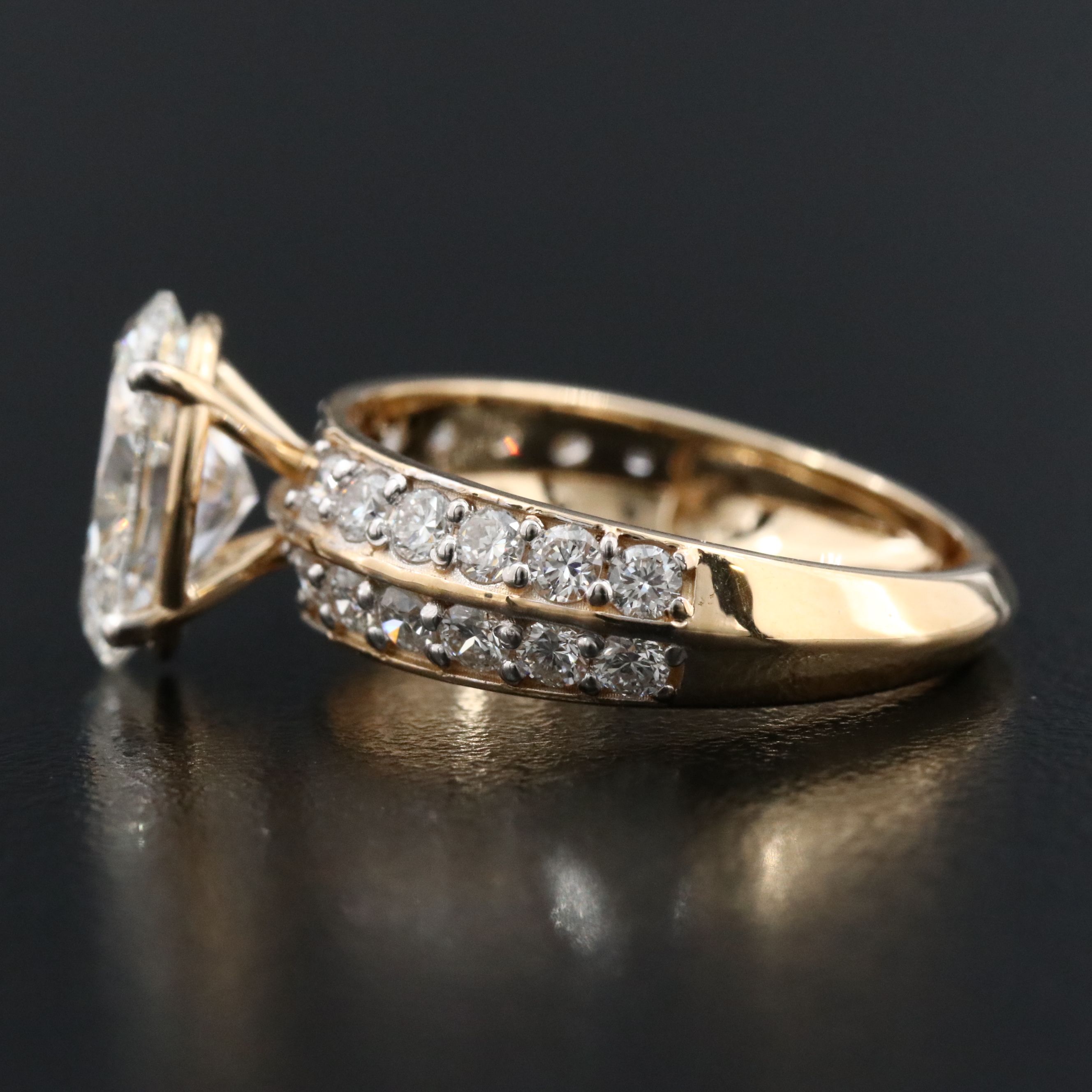 18K 2.69 CTW Lab Grown Diamond Ring with IGI Report