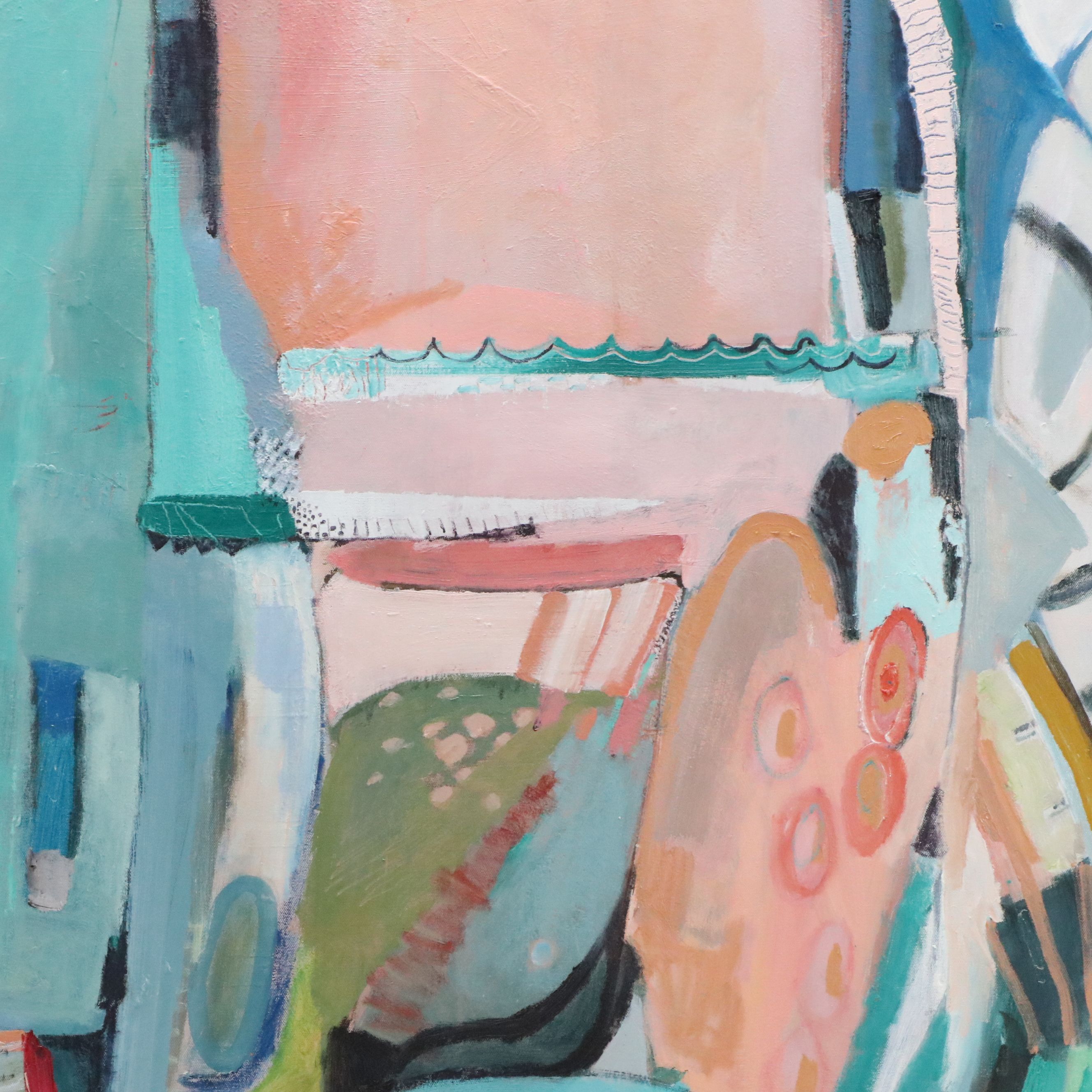 Trey Hoover Abstract Oil Painting "Lemons," 2026