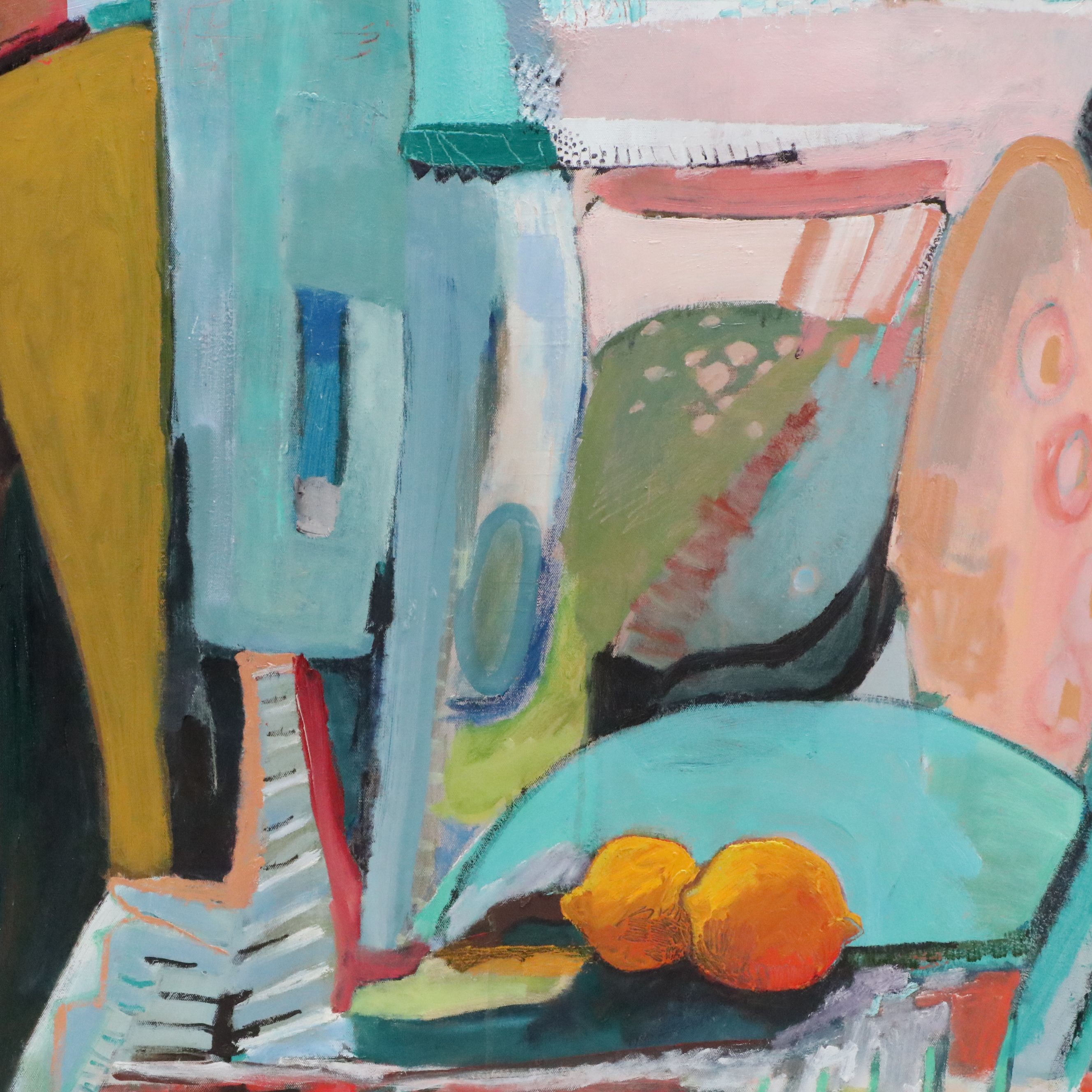 Trey Hoover Abstract Oil Painting "Lemons," 2026