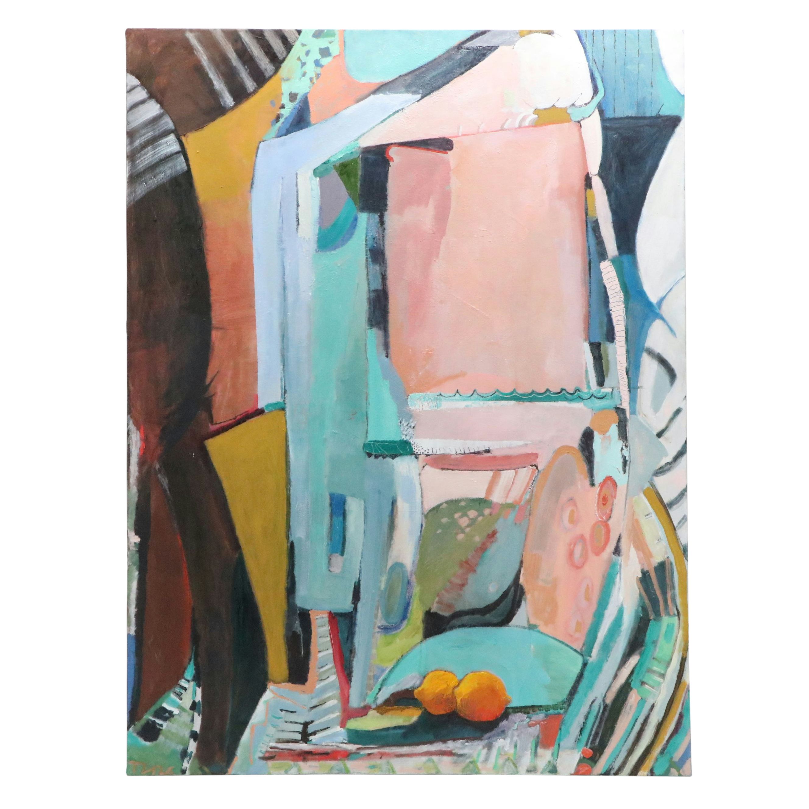 Trey Hoover Abstract Oil Painting "Lemons," 2026
