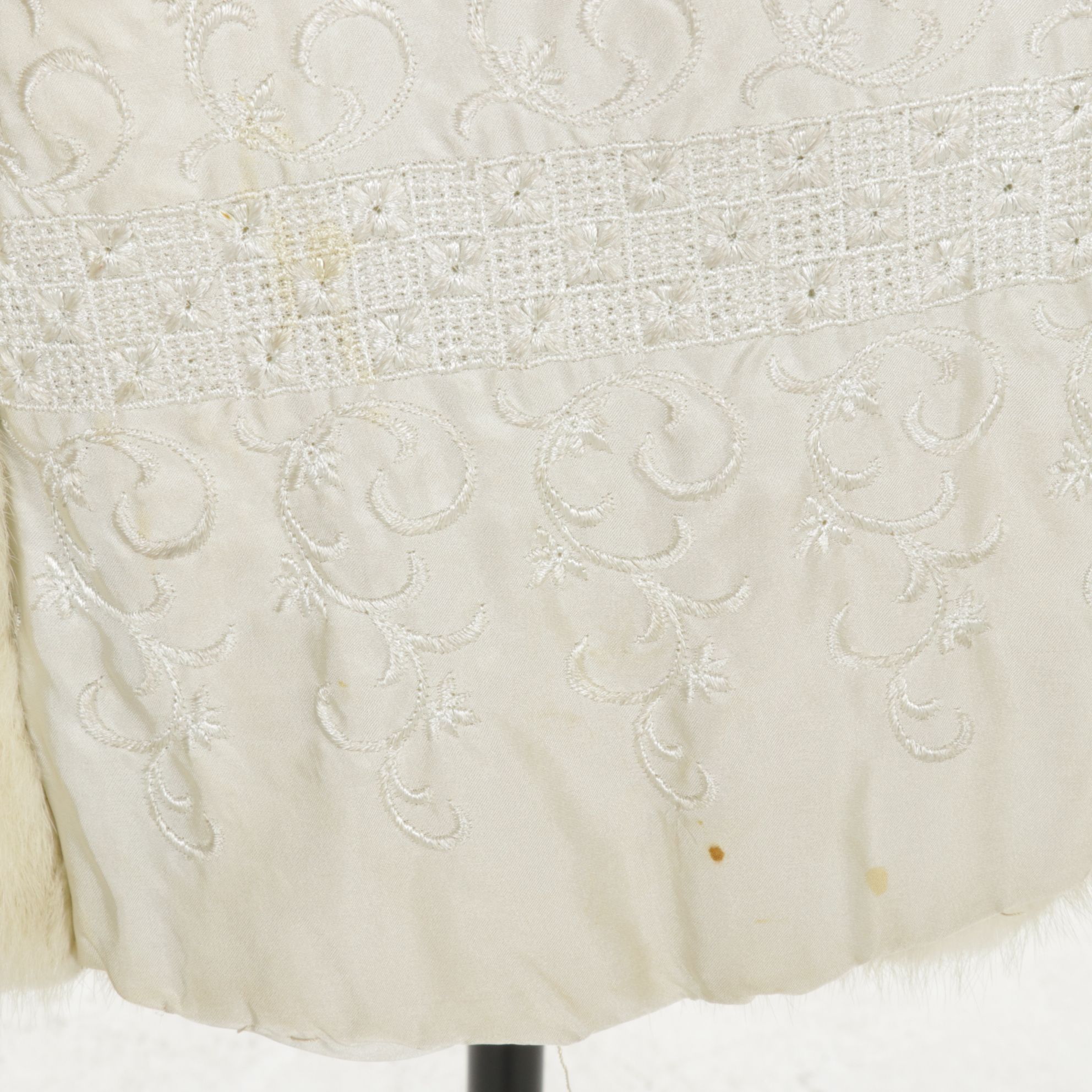 Cream Mink Fur Double-Breasted Stroller by Leakas Furs