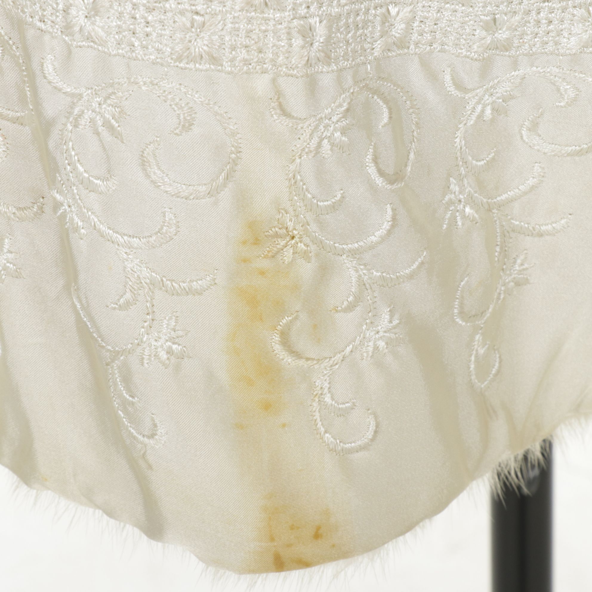Cream Mink Fur Double-Breasted Stroller by Leakas Furs