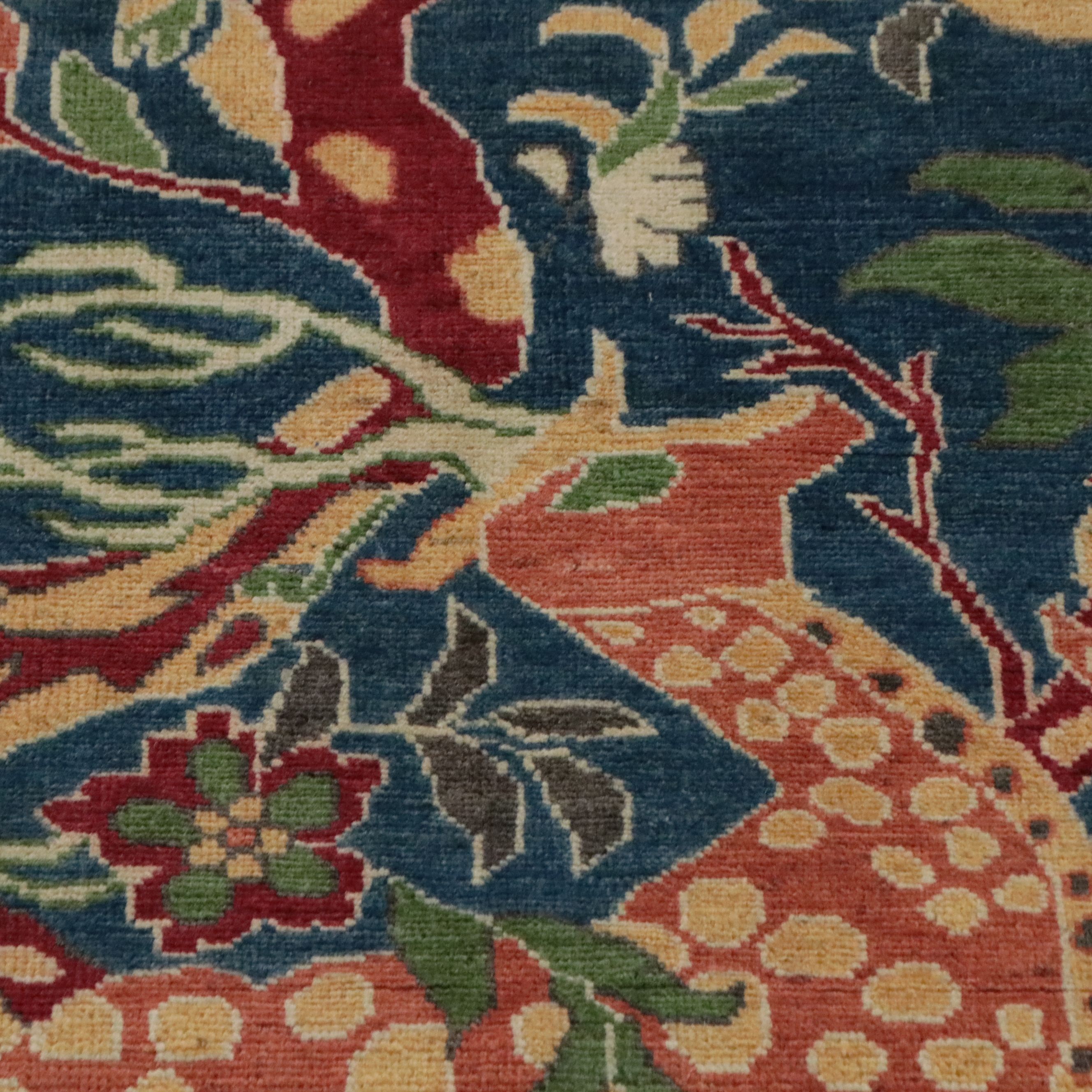 3'2 x 4'11 Hand-Knotted Indian Pictorial Accent Rug
