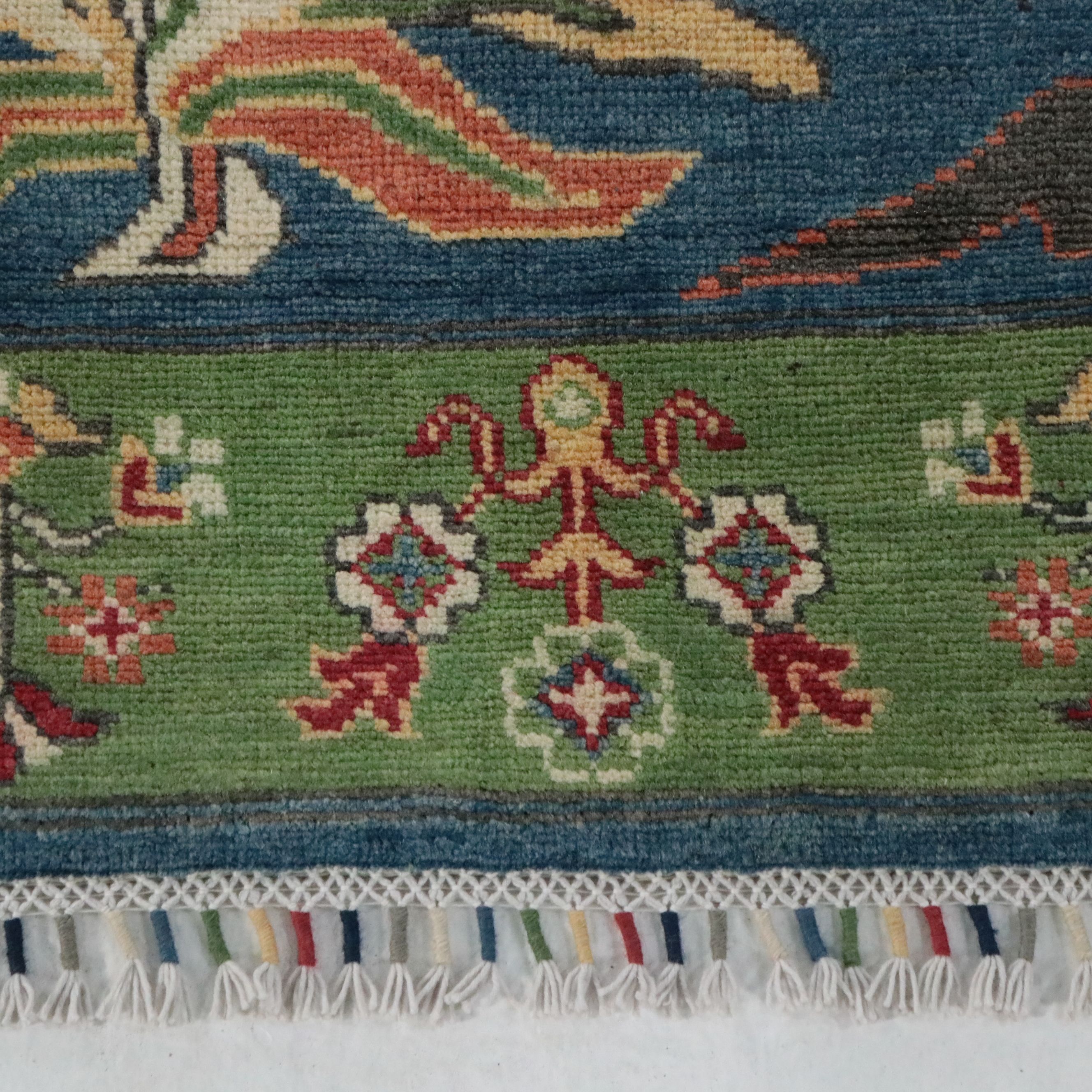 3'2 x 4'11 Hand-Knotted Indian Pictorial Accent Rug