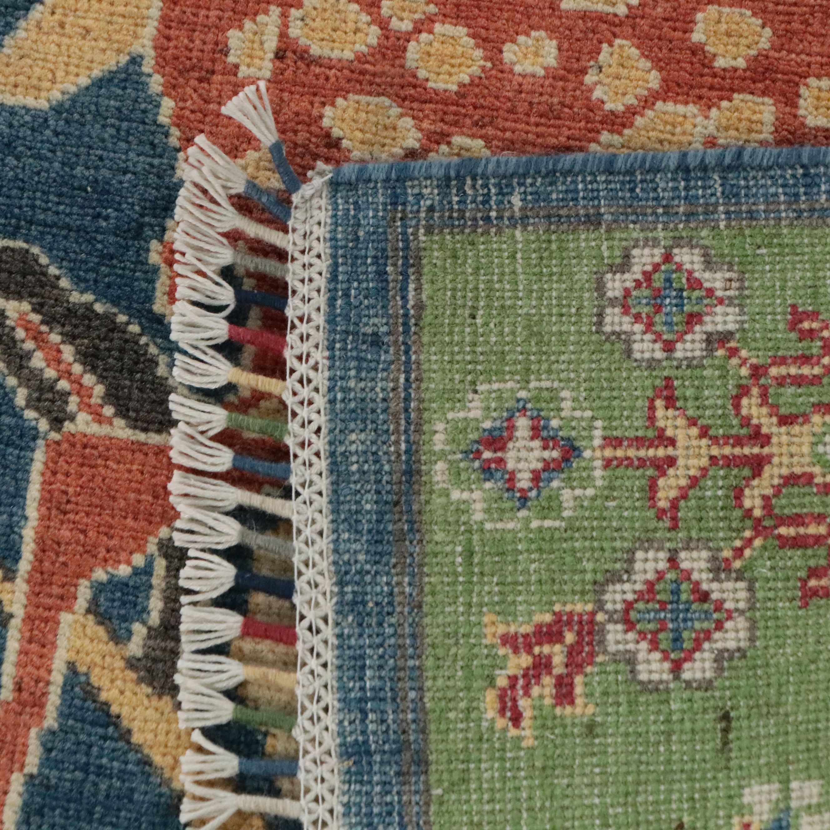 3'2 x 4'11 Hand-Knotted Indian Pictorial Accent Rug
