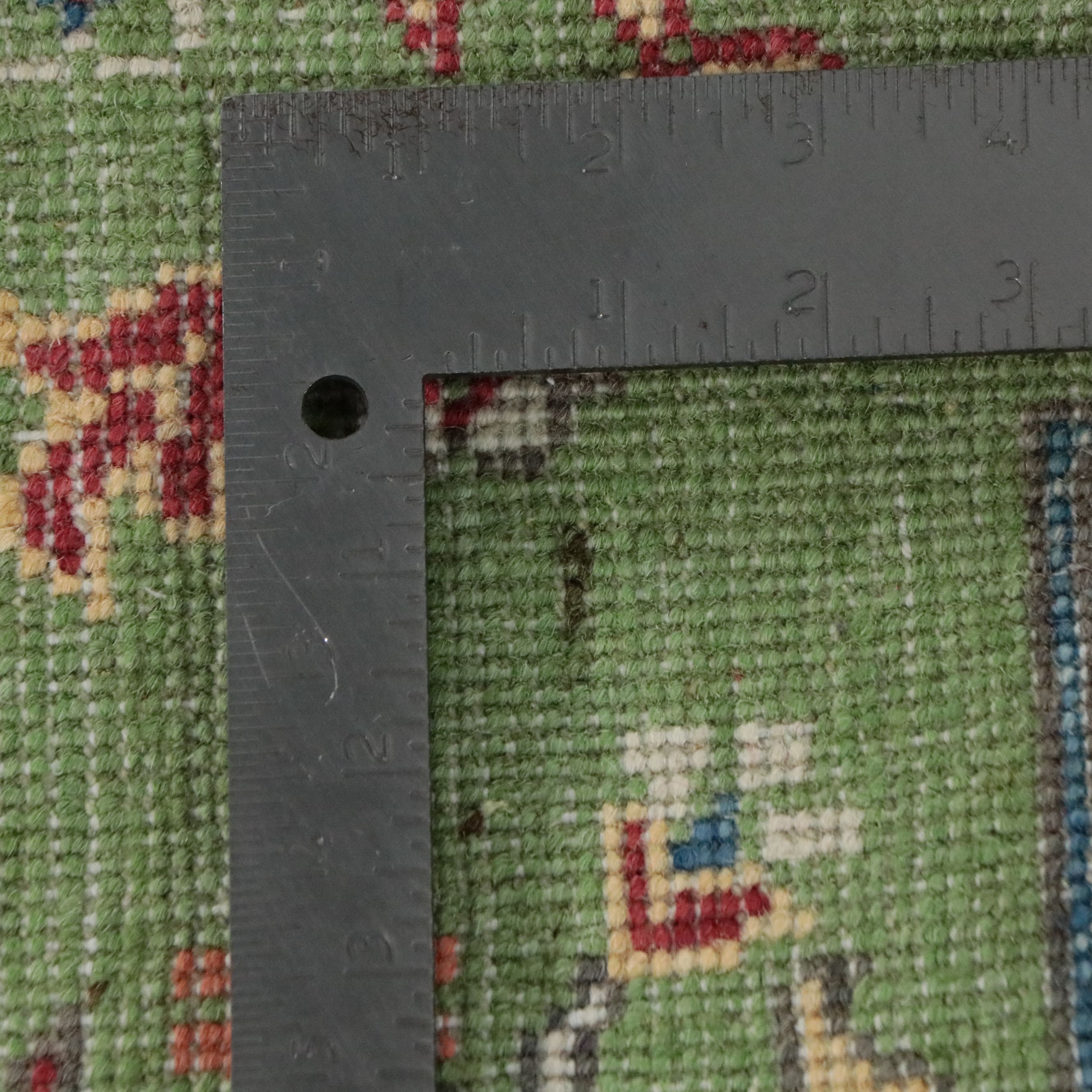 3'2 x 4'11 Hand-Knotted Indian Pictorial Accent Rug