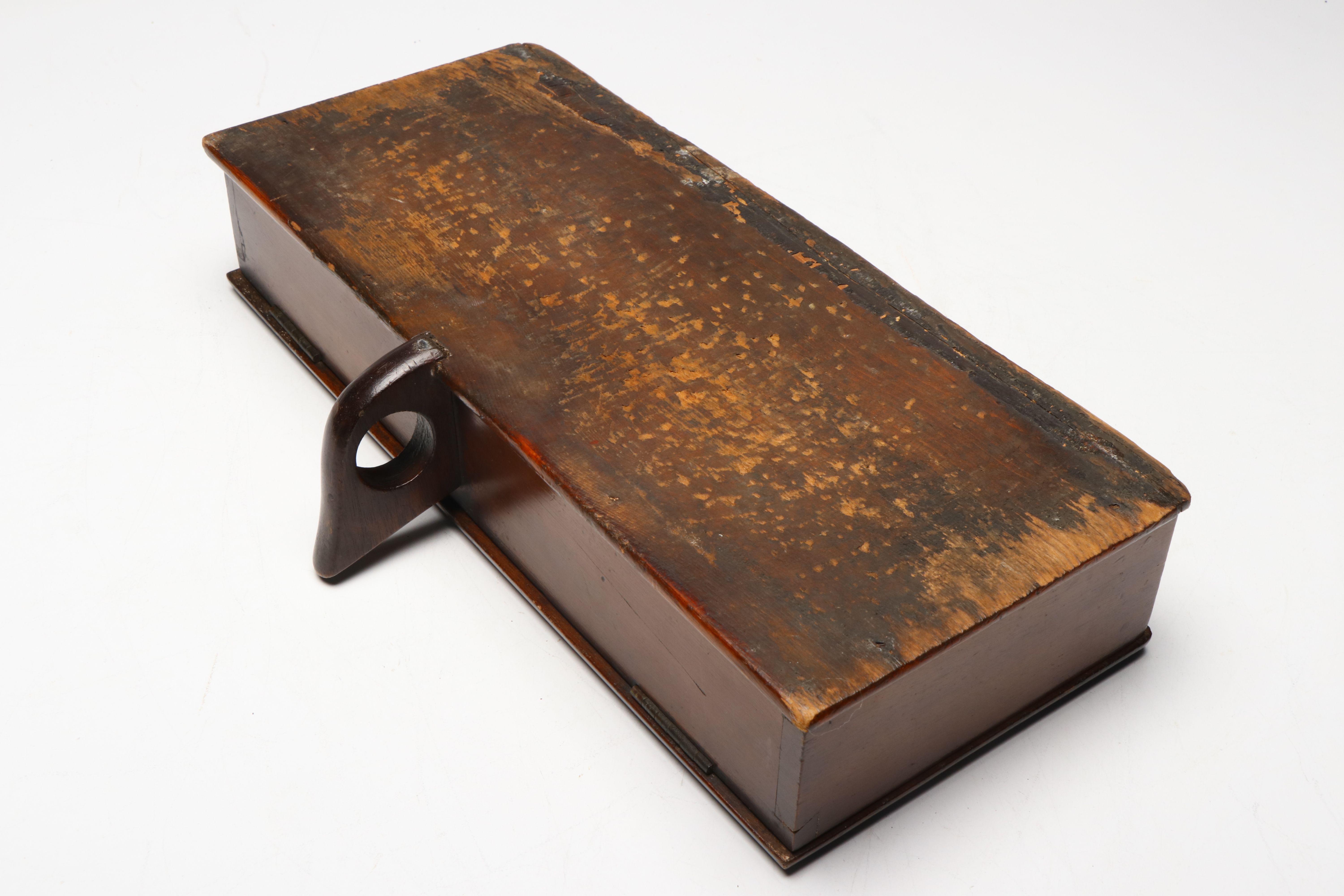Victorian Wooden Retailer's Cigar Display Box with Gold Foil Lettering