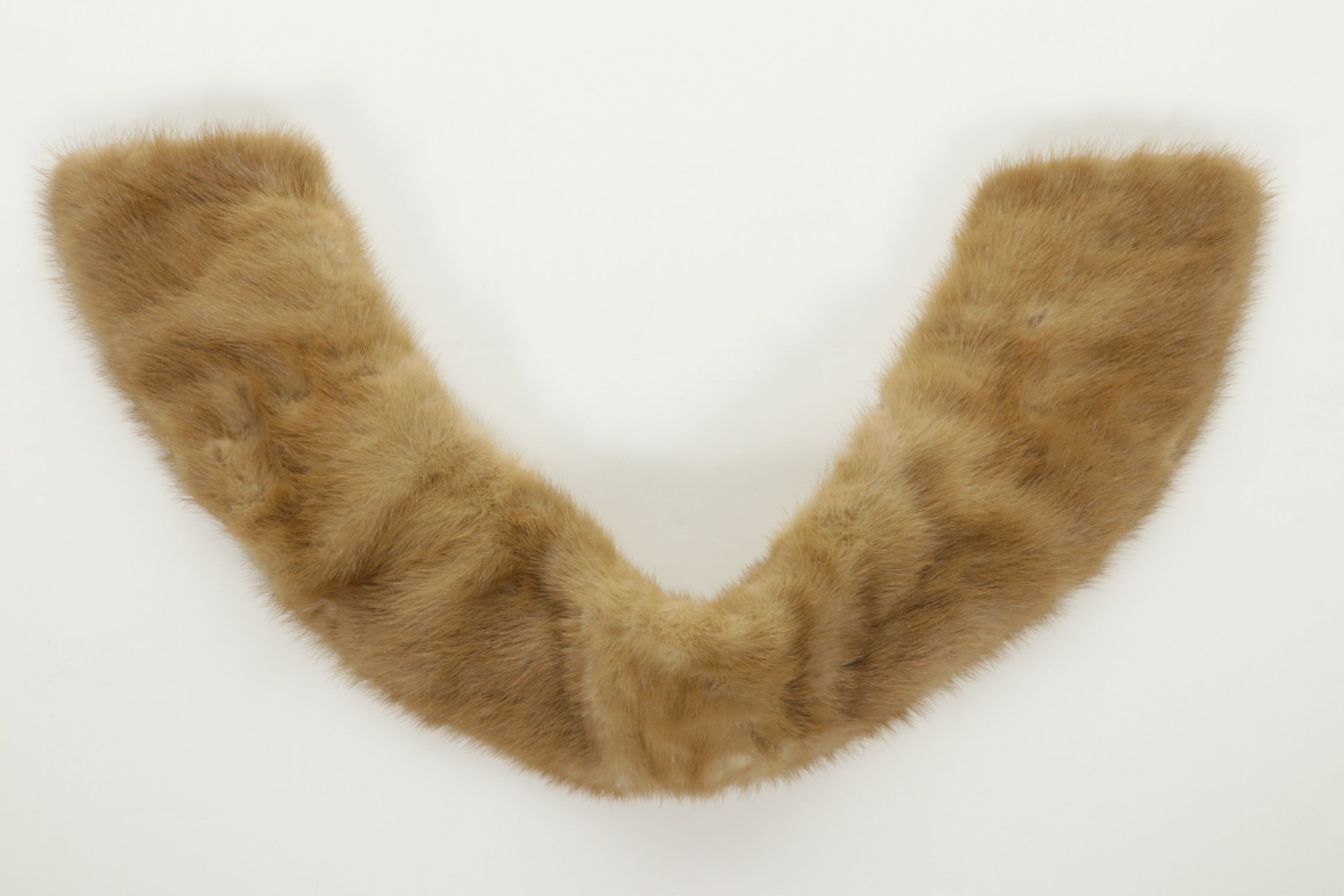 Mink Fur Collar on Ivory Cashmere Cardigan with Extra Mink Fur Collar