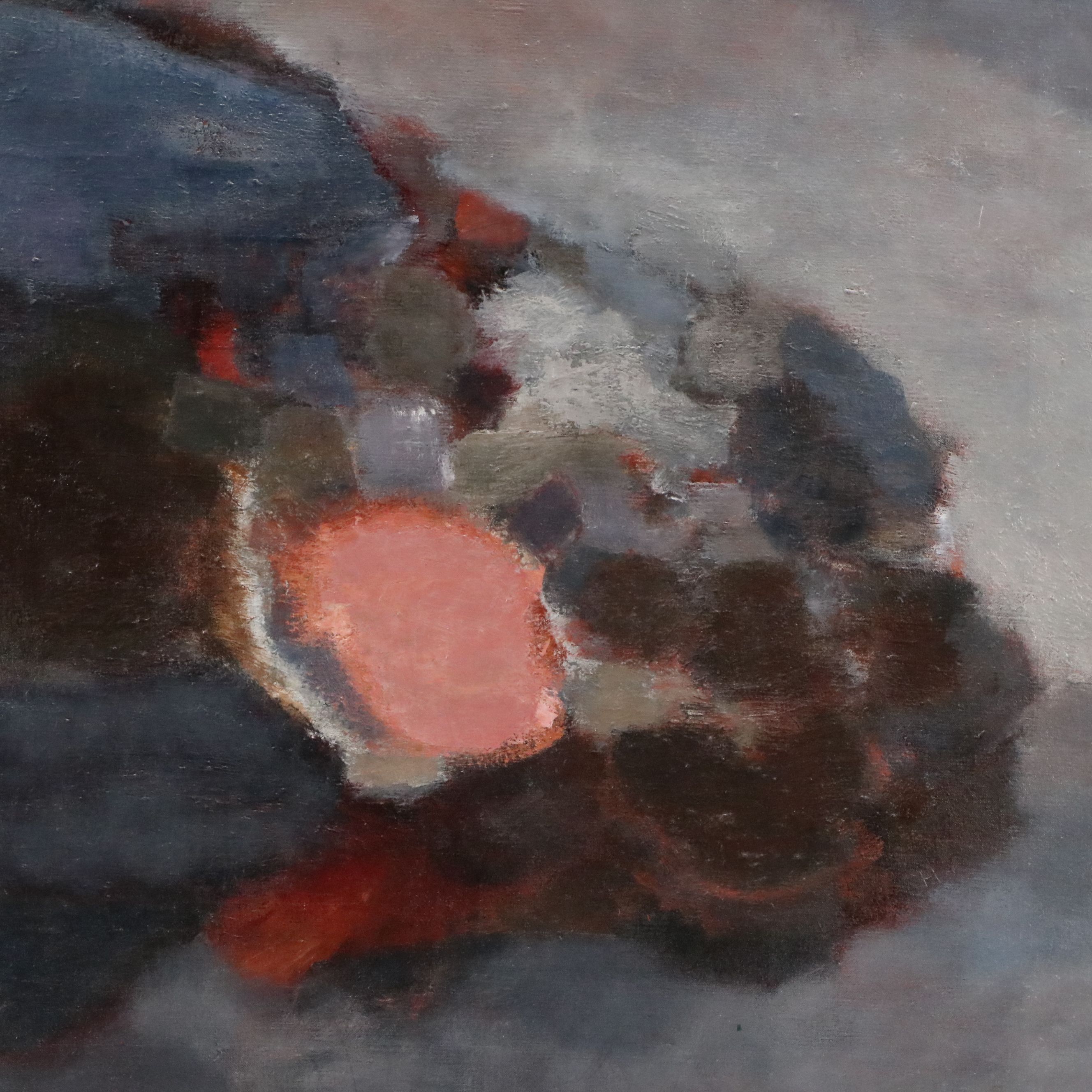 G. McGowan Abstract Expressionist Oil Painting "Quiet Life," 1961