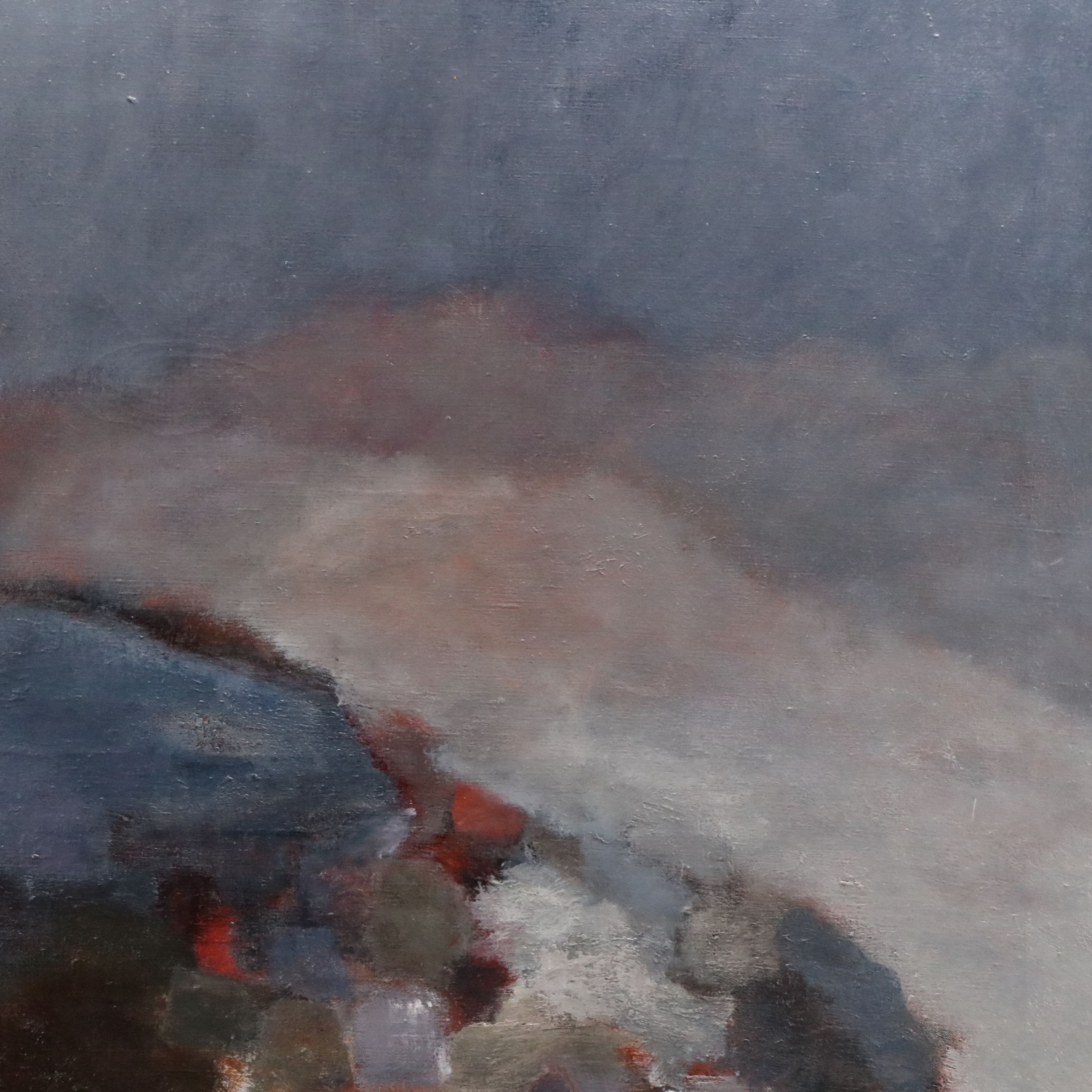 G. McGowan Abstract Expressionist Oil Painting "Quiet Life," 1961