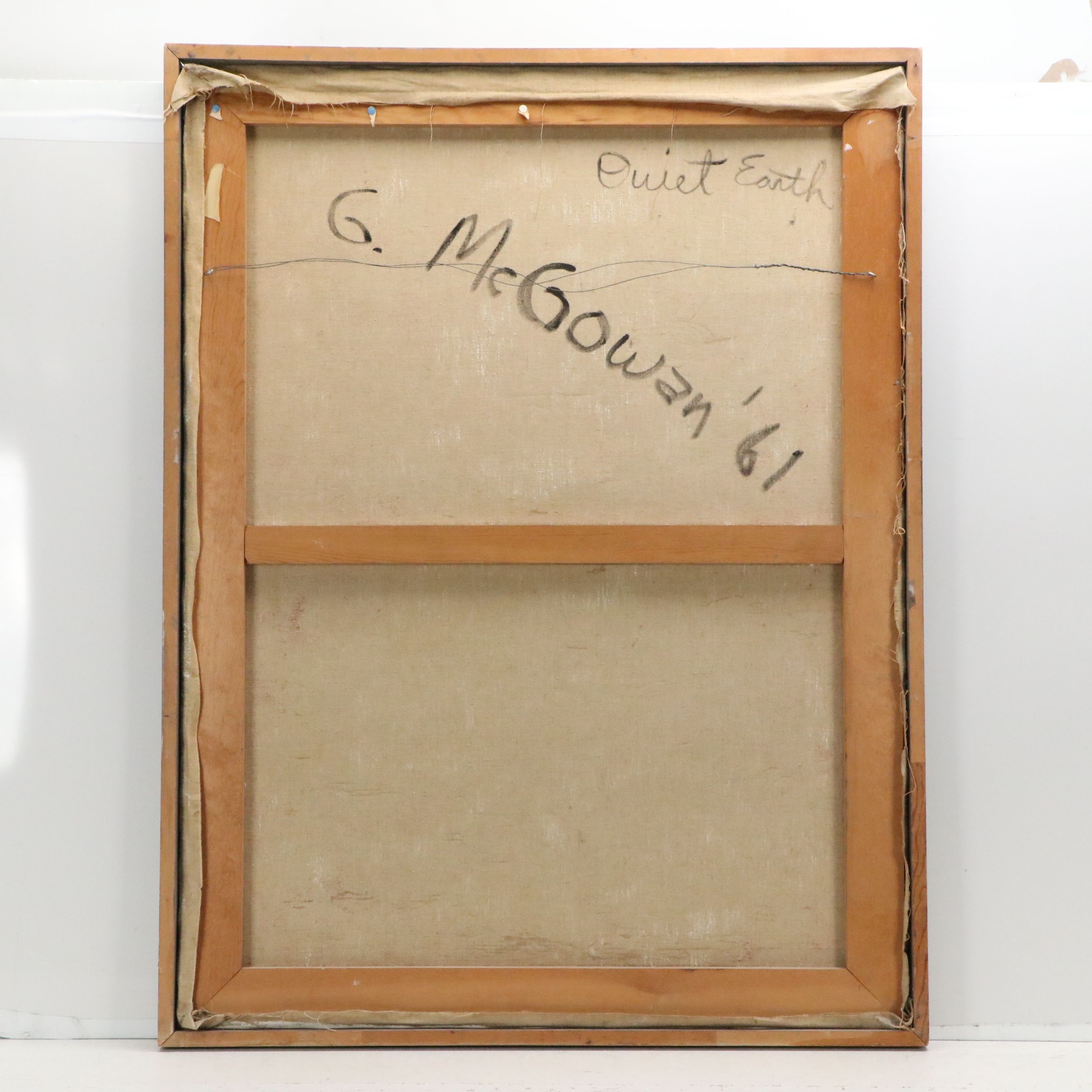 G. McGowan Abstract Expressionist Oil Painting "Quiet Life," 1961