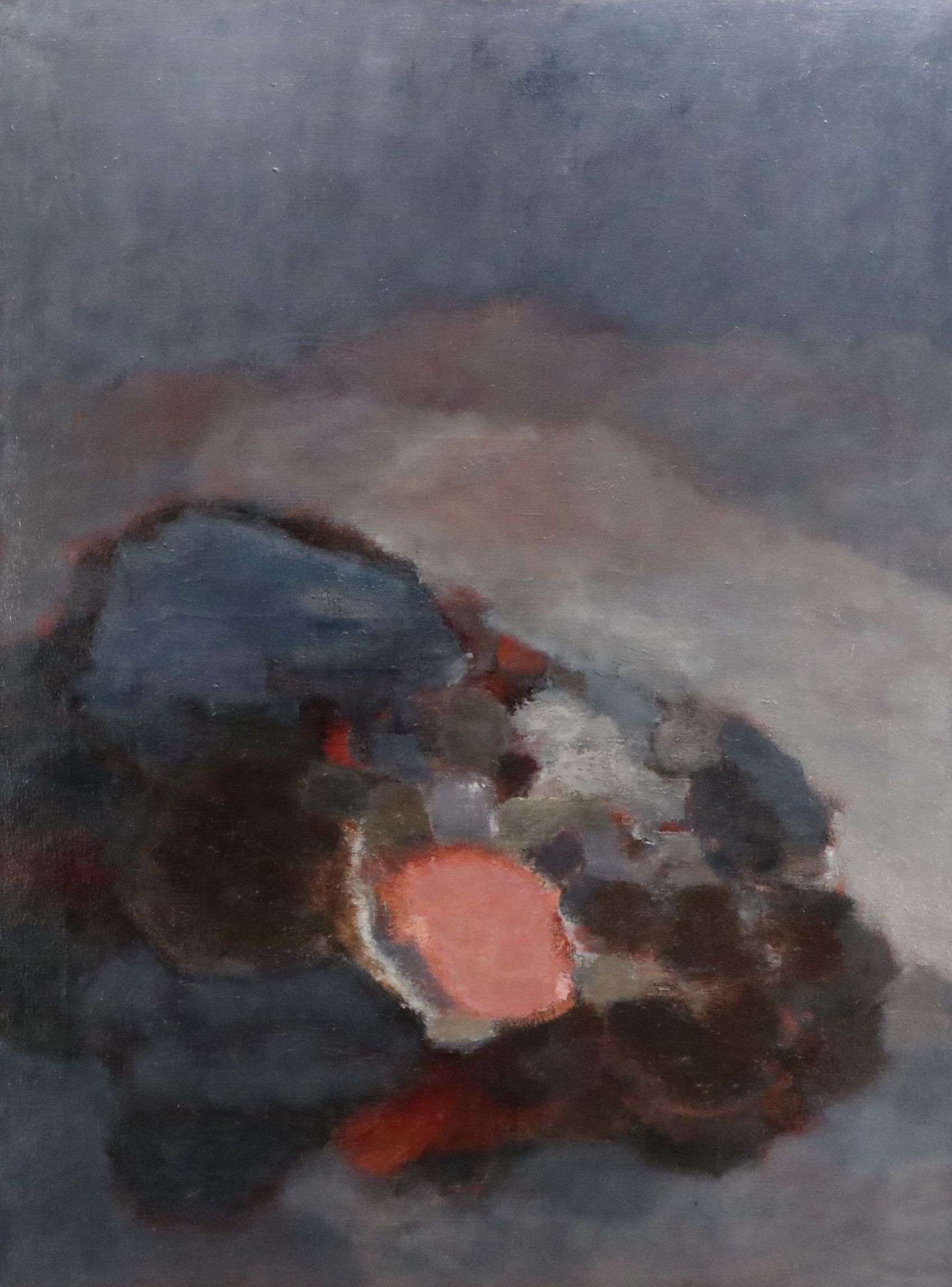 G. McGowan Abstract Expressionist Oil Painting "Quiet Life," 1961