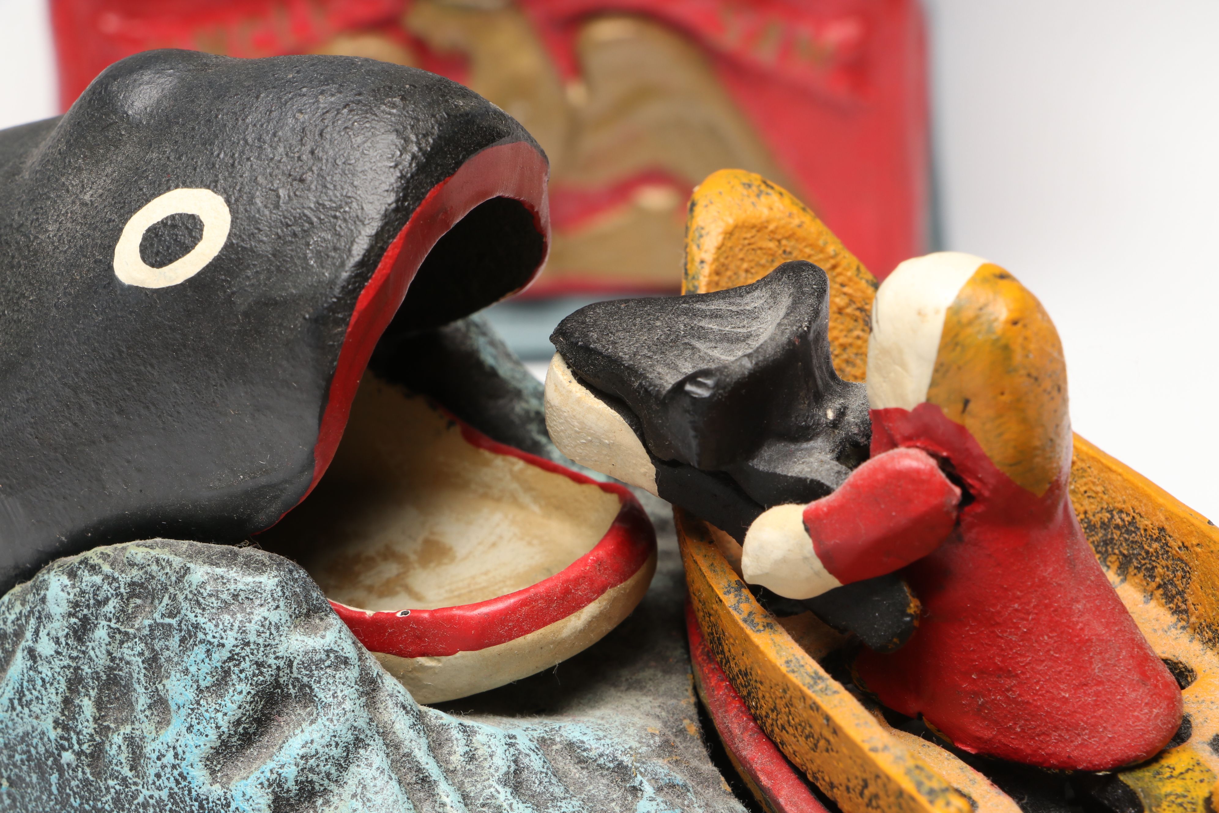 "Jonah and the Whale," "Uncle Sam" and "Trick Dog" Cast Iron Coin Banks