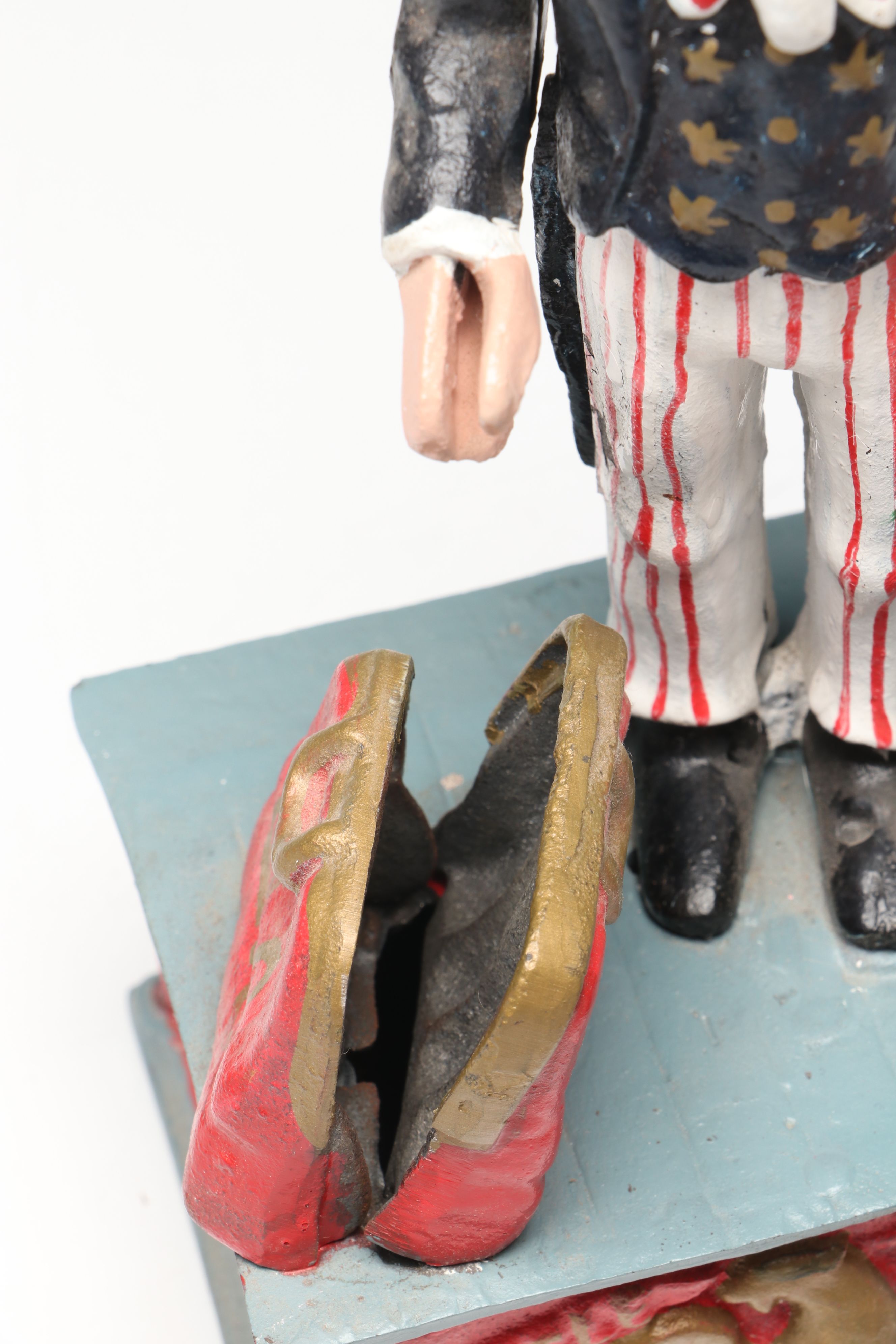 "Jonah and the Whale," "Uncle Sam" and "Trick Dog" Cast Iron Coin Banks