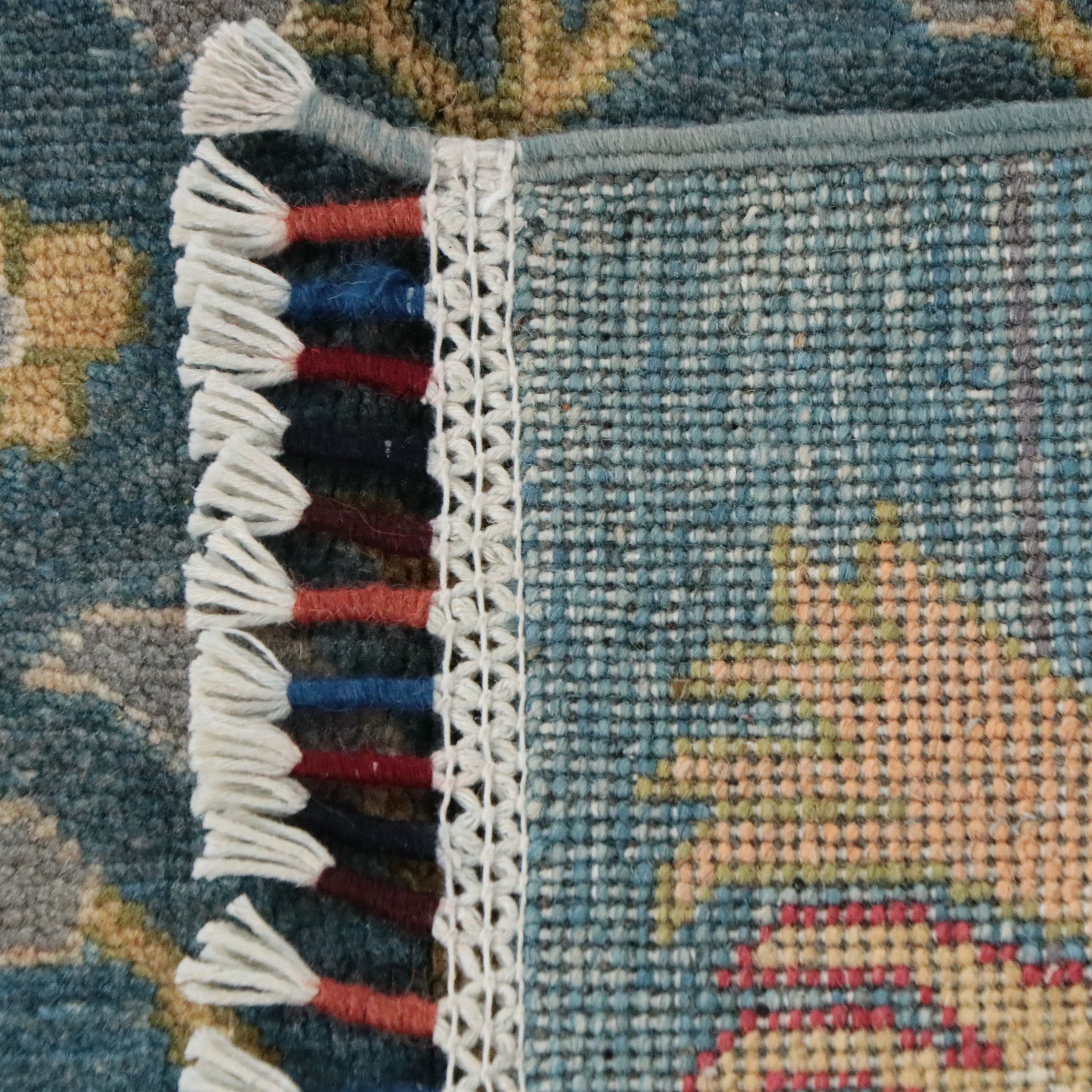3'4 x 5' Hand-Knotted Indian Pictorial Tree of Life with Birds Area Rug