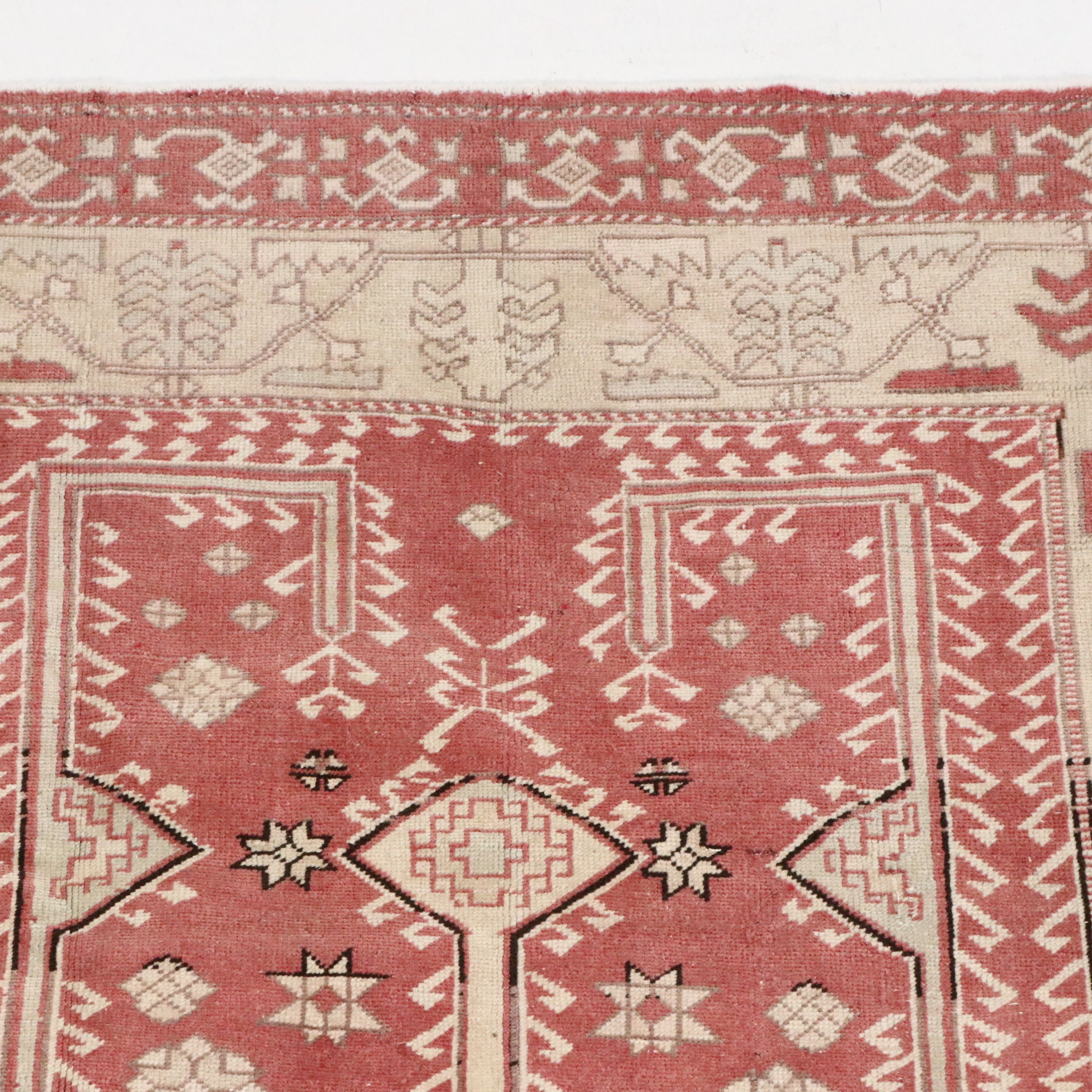 5' x 7'8 Hand-Knotted Turkish Milas Area Rug