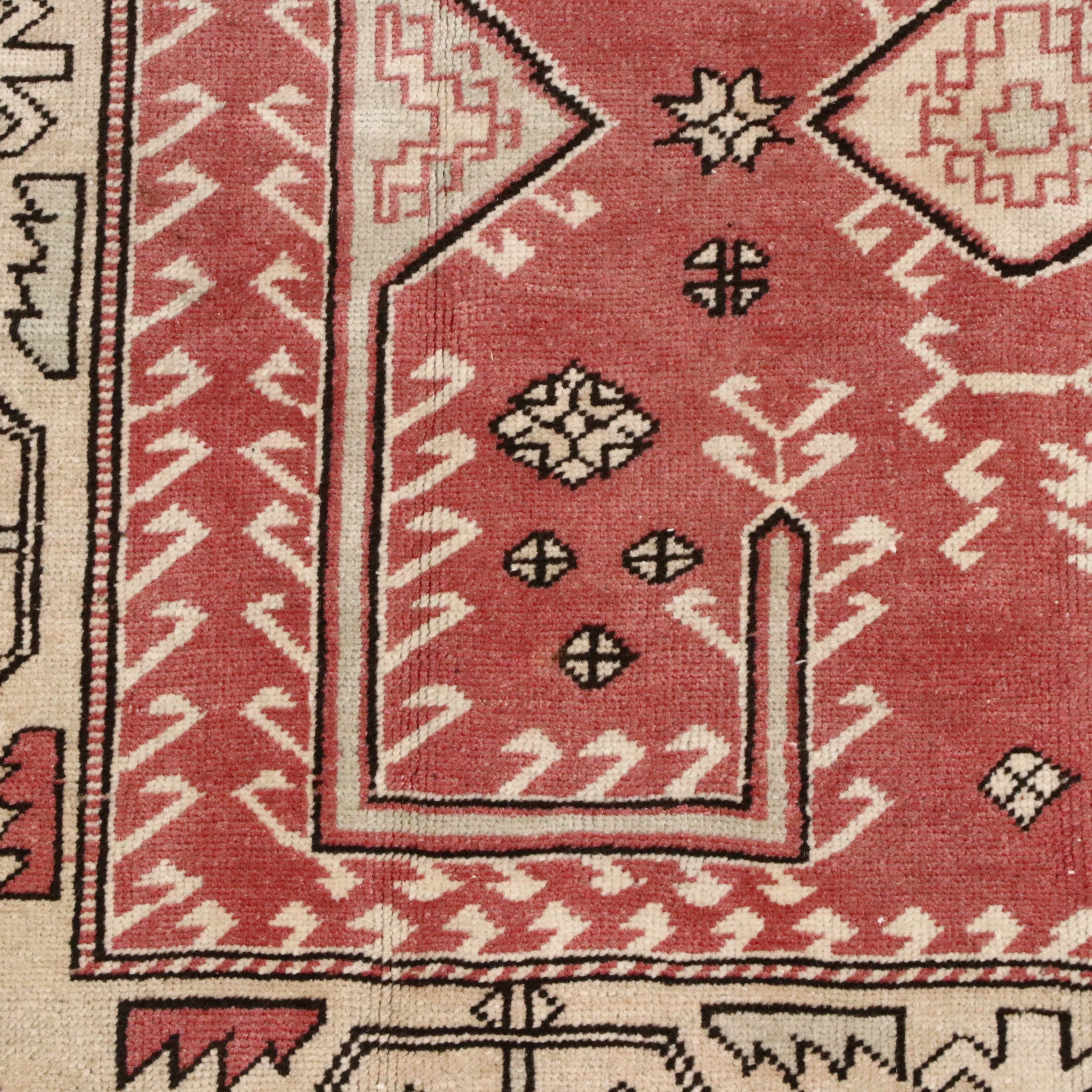 5' x 7'8 Hand-Knotted Turkish Milas Area Rug