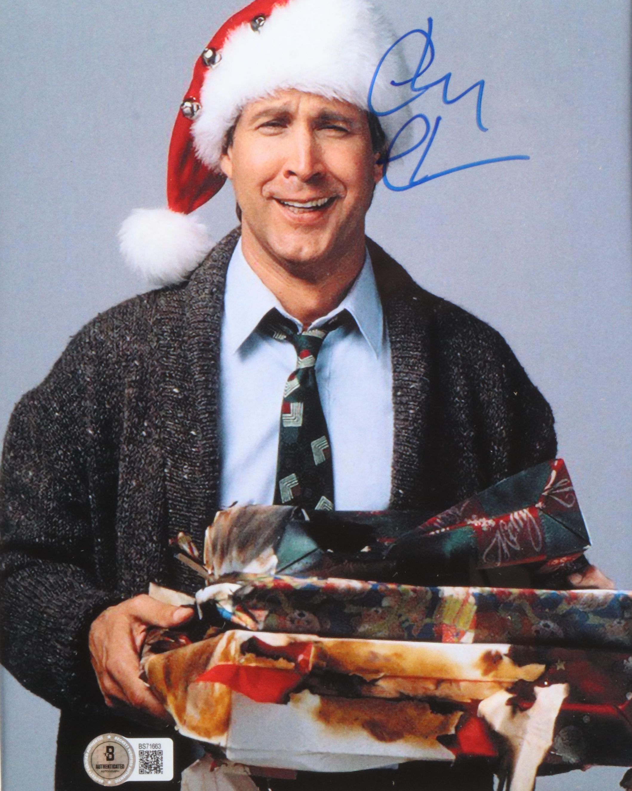 Chevy Chase Signed “Christmas Vacation” Movie Print in Matted Frame, Beckett