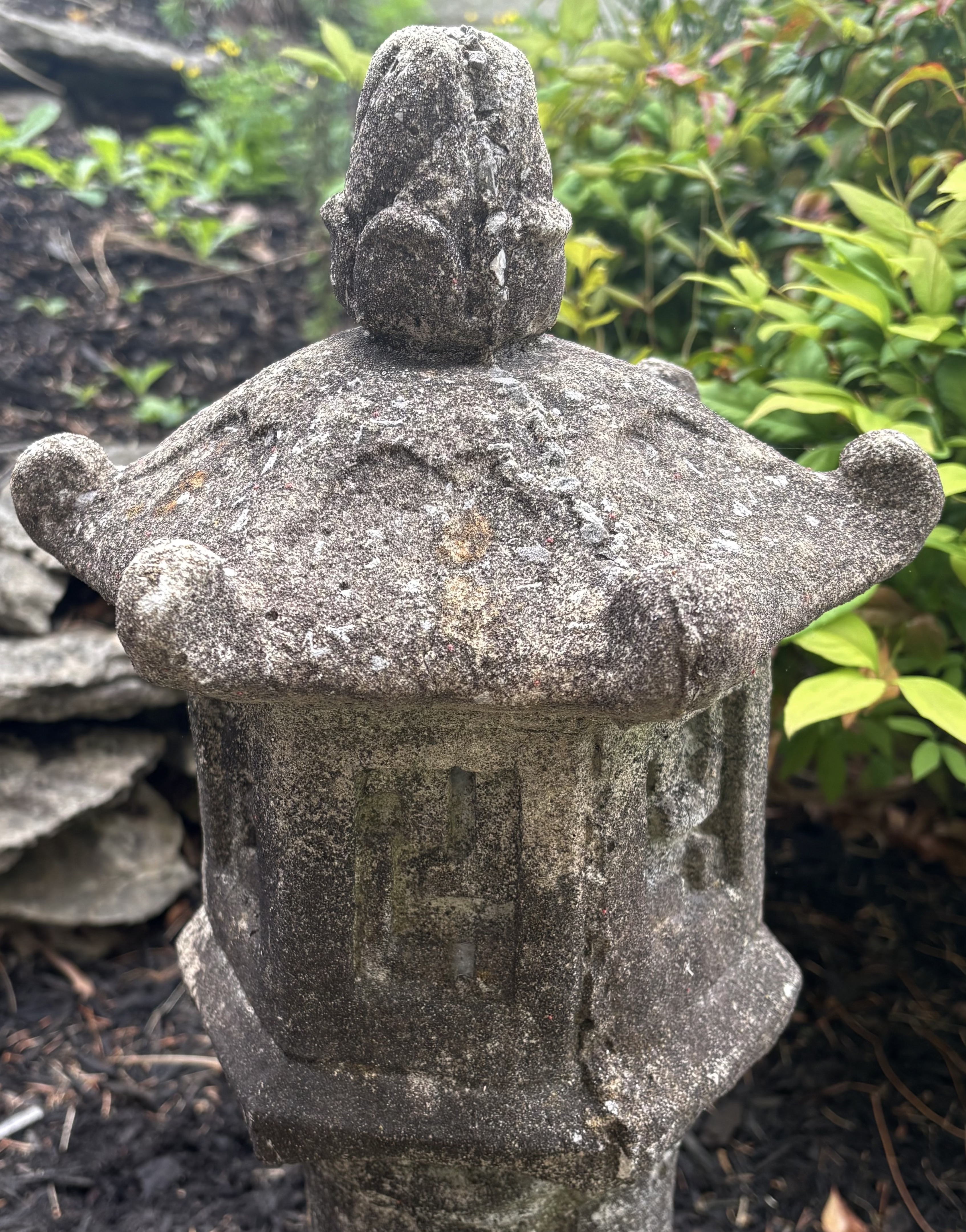 Asian Temple Pergola Concrete Garden Statuary