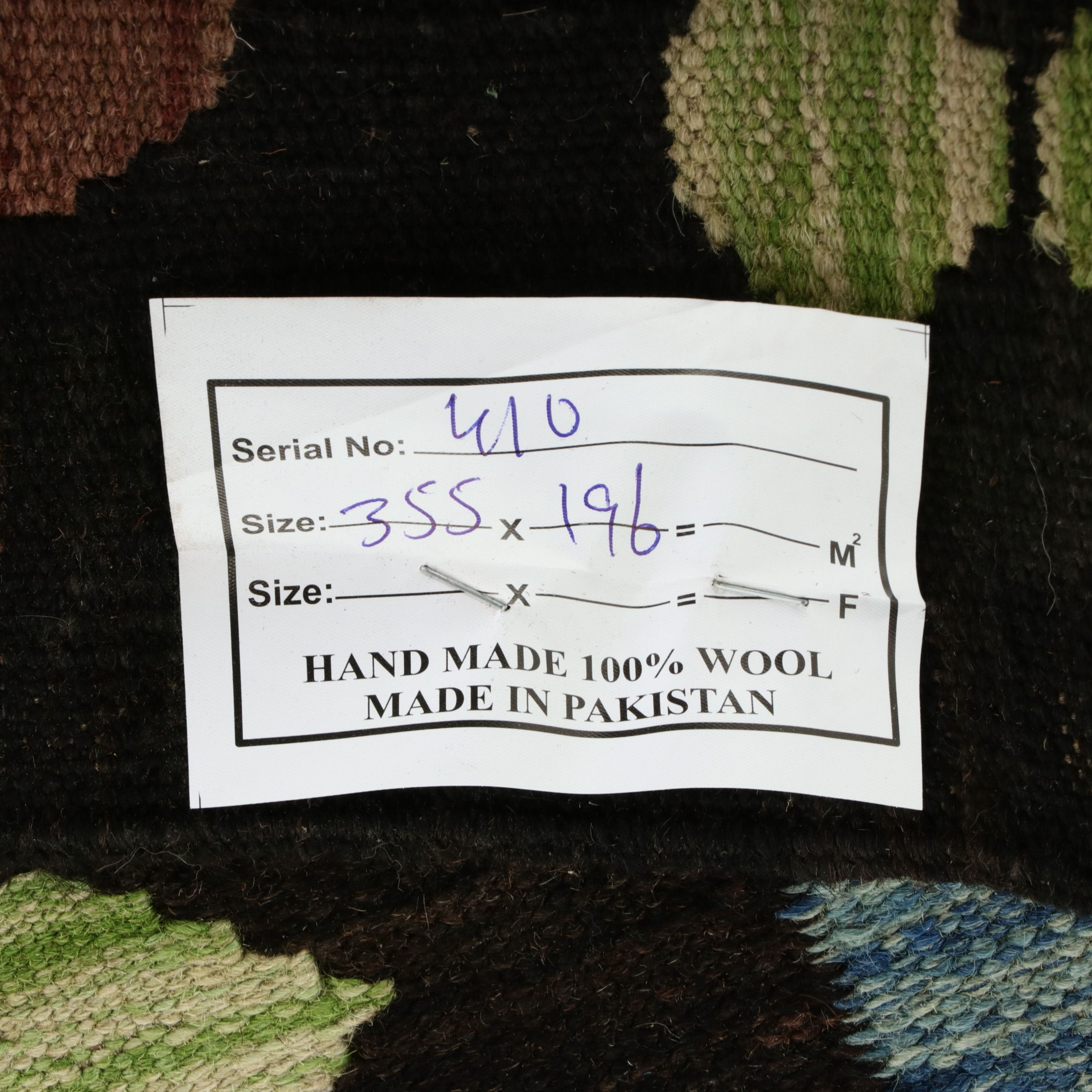 6'4 x 11'7 Handwoven Pakistani Pictorial Kilim Area Rug
