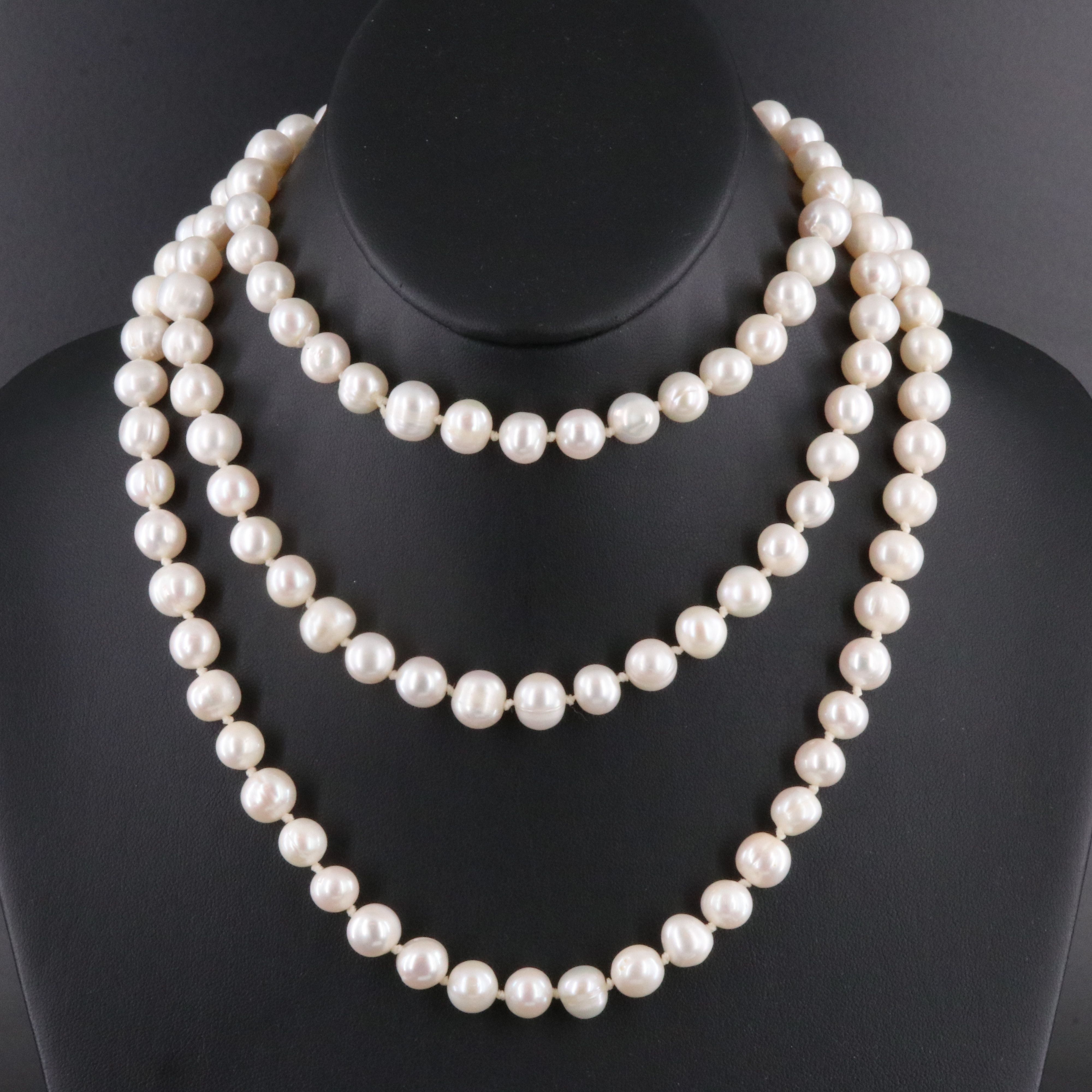 Rope Length Pearl Endless Necklace