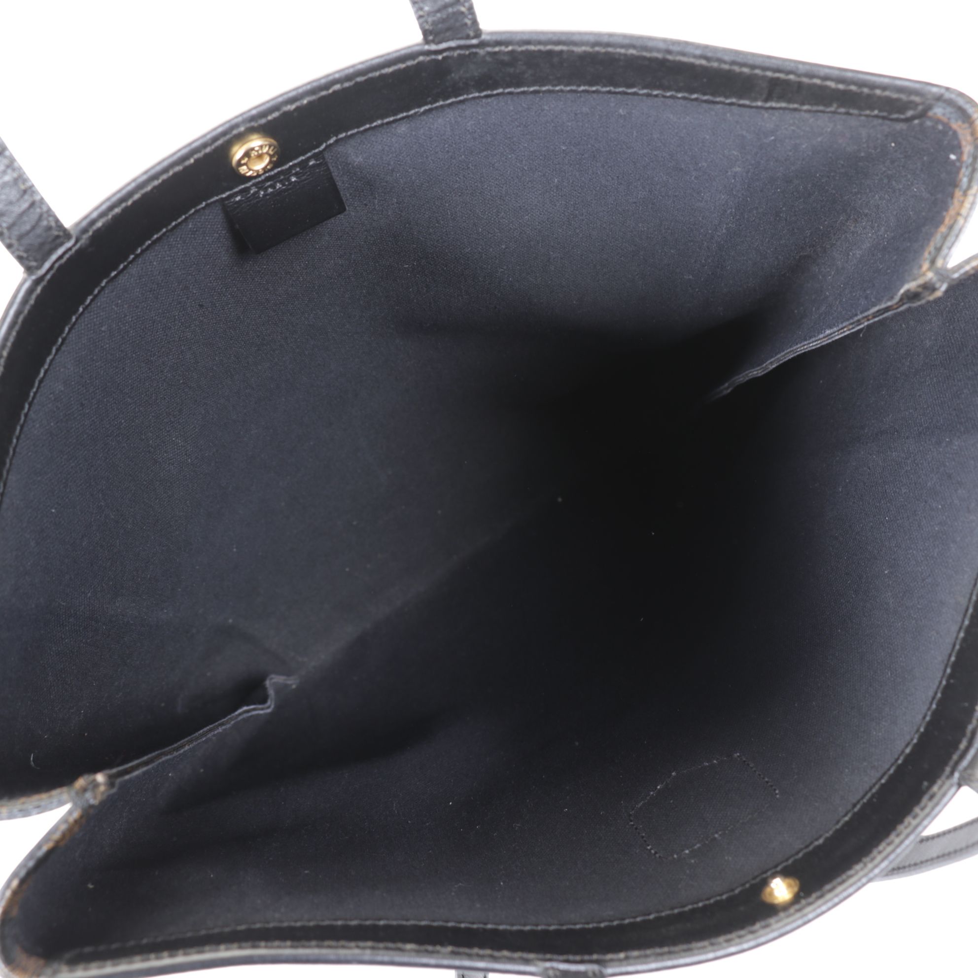 Celine Tote Bag in Macadam Canvas and Black Leather Trim