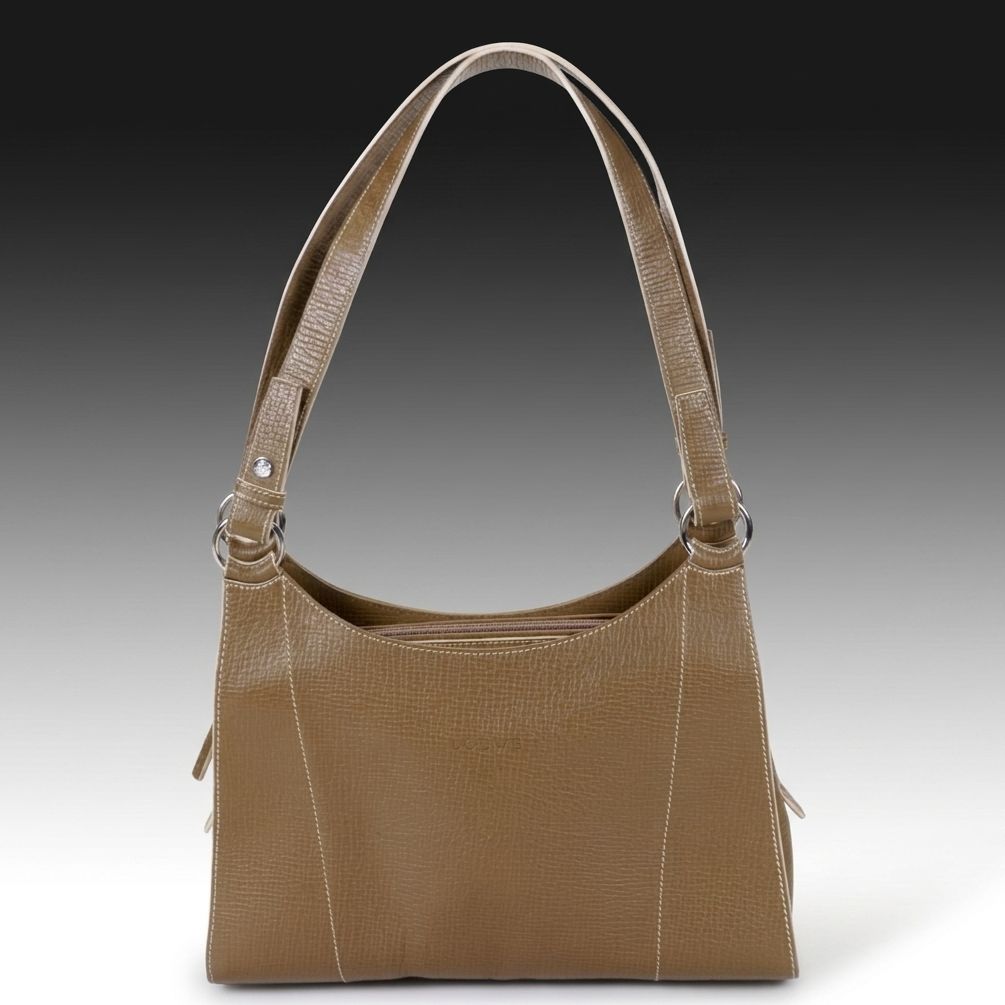 Loewe Shoulder Bag in Olive Grained Leather
