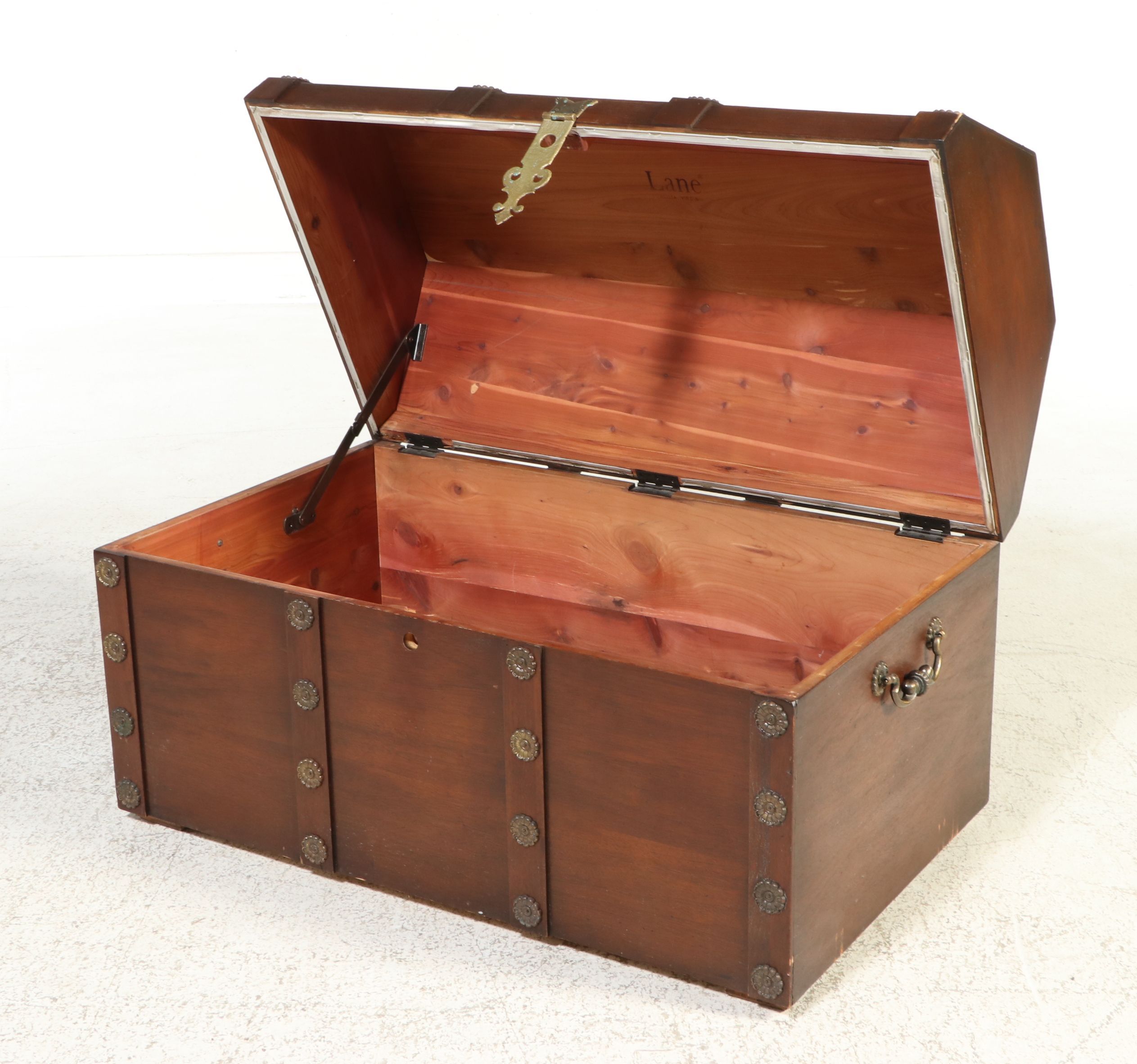 Rustic Style Aroma-Tite Cedar-Lined Dome-Top Trunk, Mid-20th Century