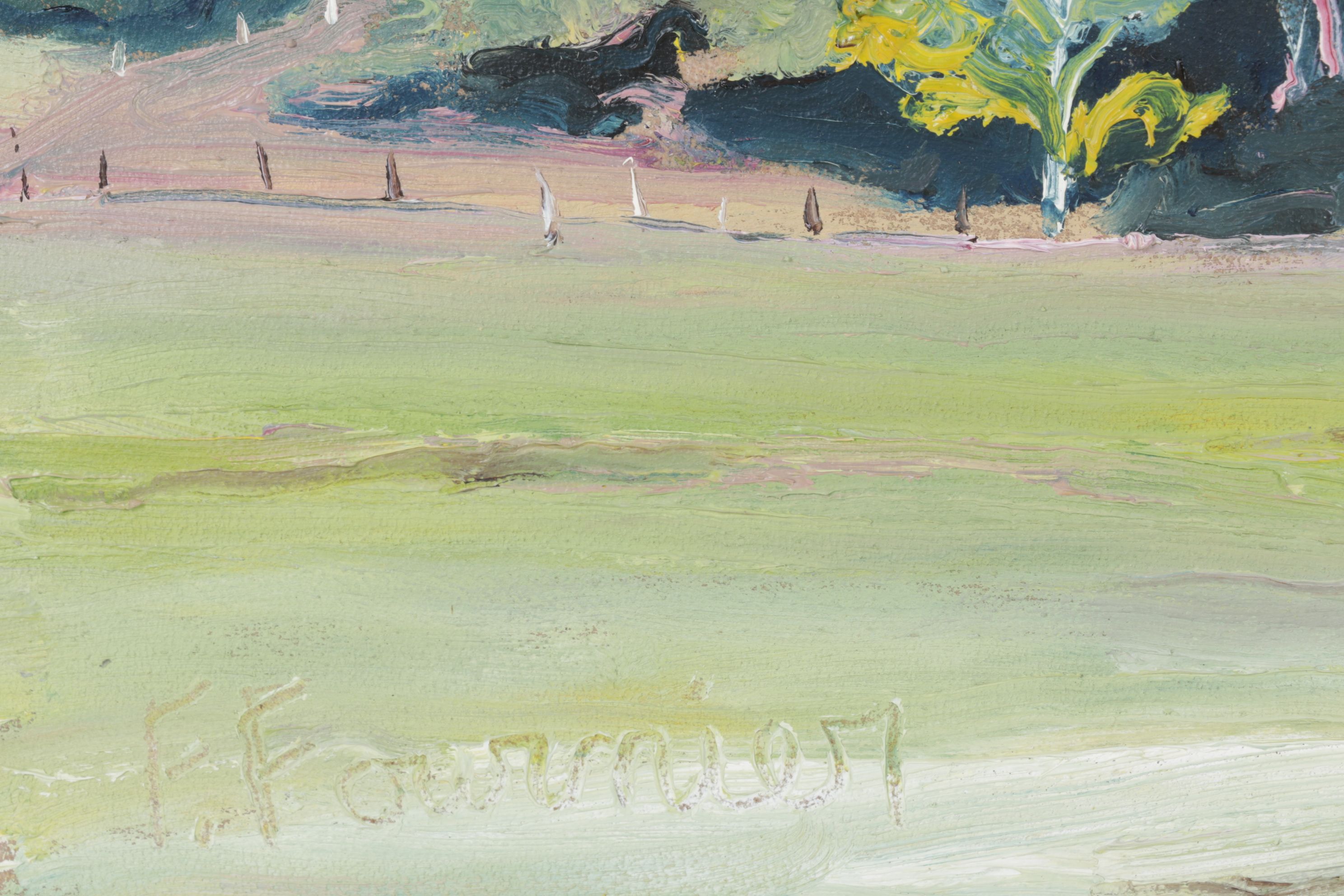 Francois Fournier Impressionist Landscape Oil Painting "The First Colours", 2008