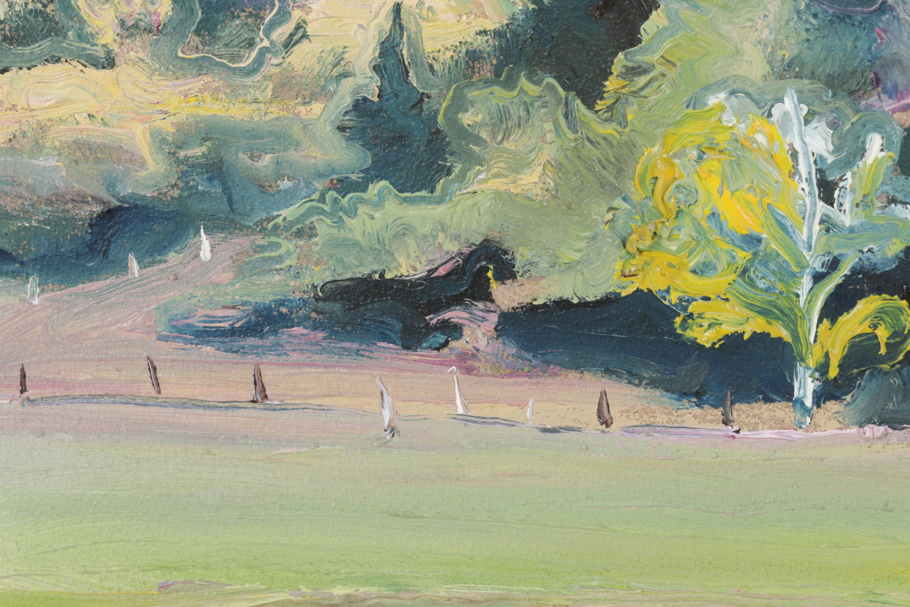 Francois Fournier Impressionist Landscape Oil Painting "The First Colours", 2008