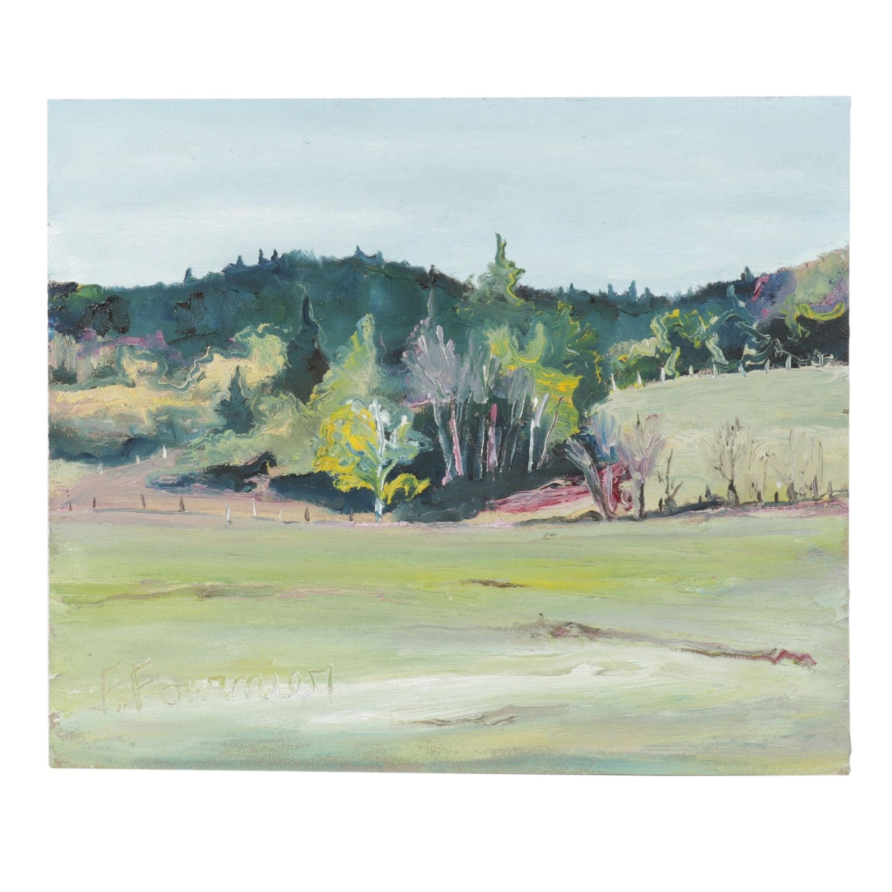 Francois Fournier Impressionist Landscape Oil Painting "The First Colours", 2008