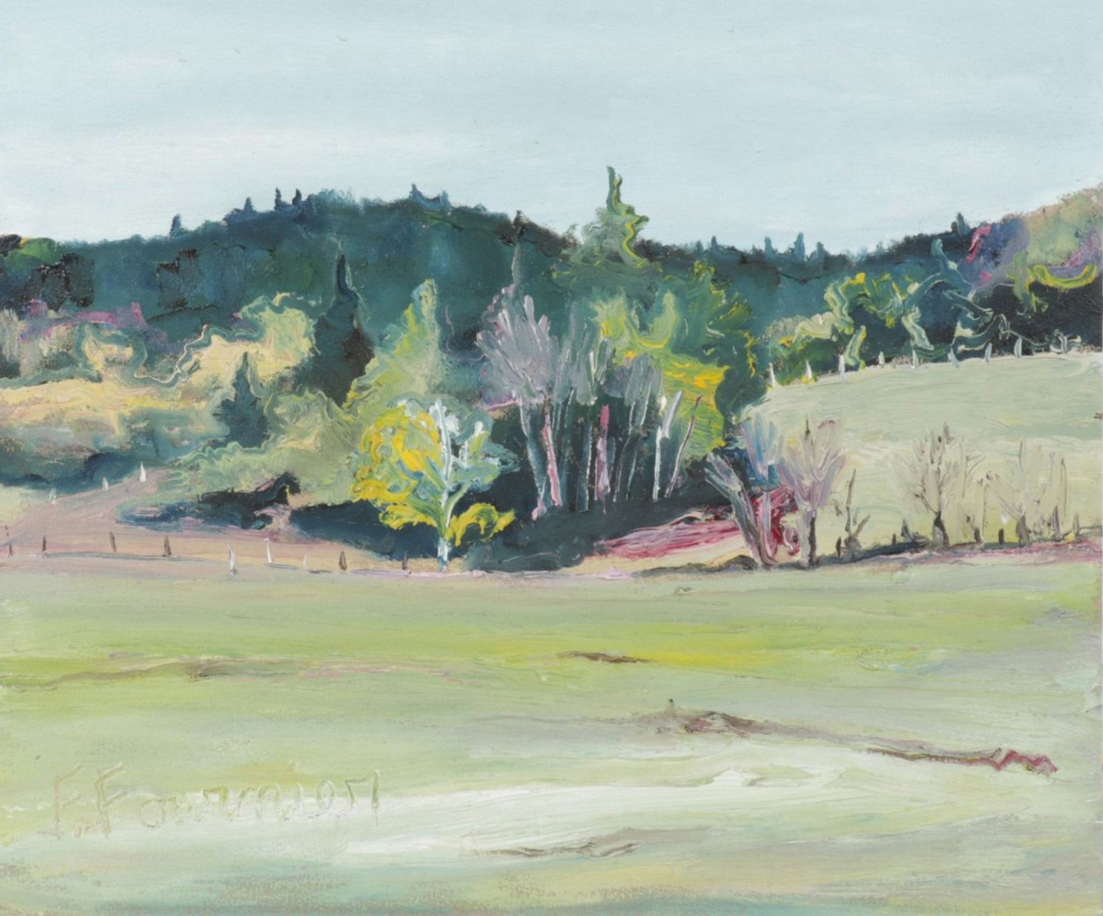 Francois Fournier Impressionist Landscape Oil Painting "The First Colours", 2008