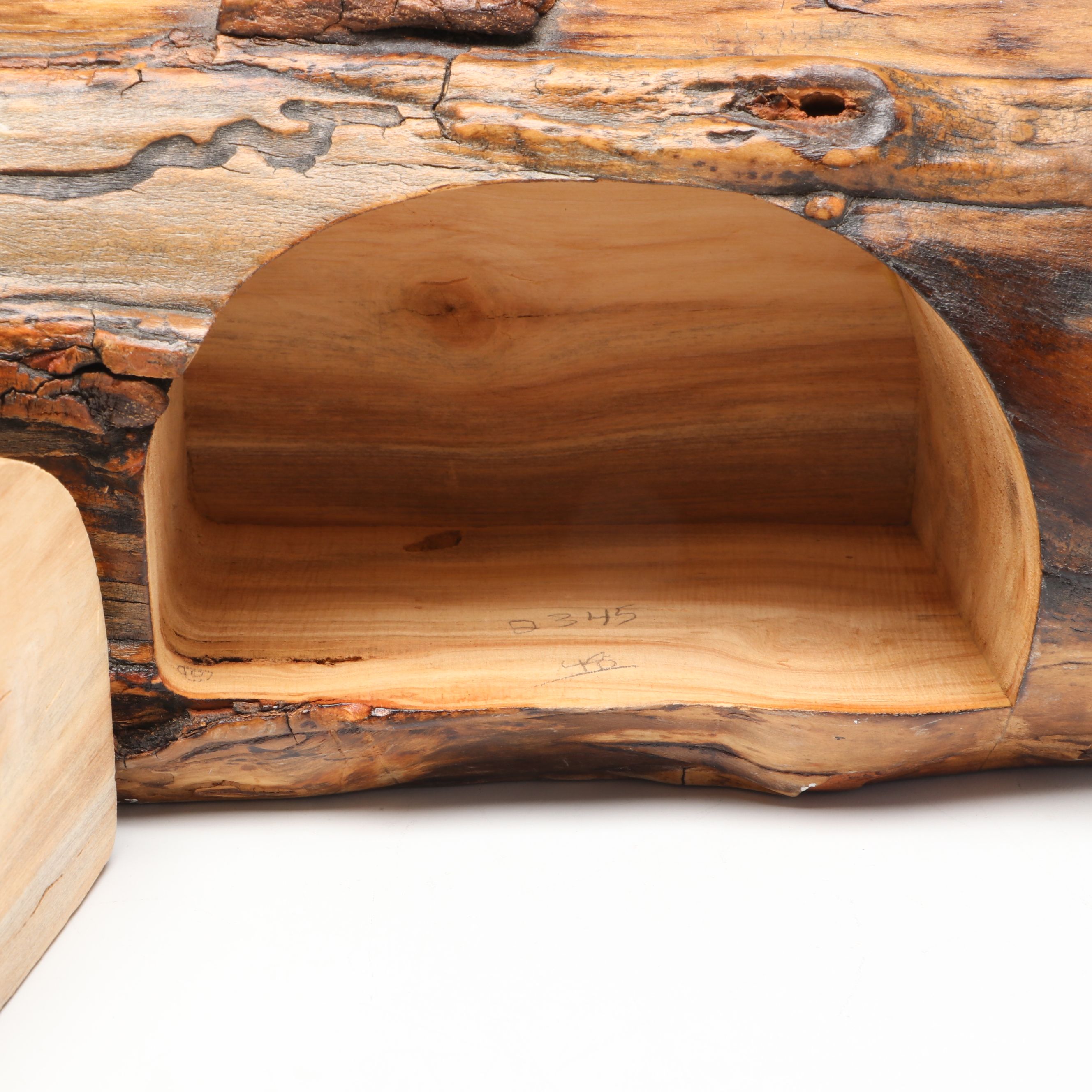 Signed Don Morris Carved Wood Log Box