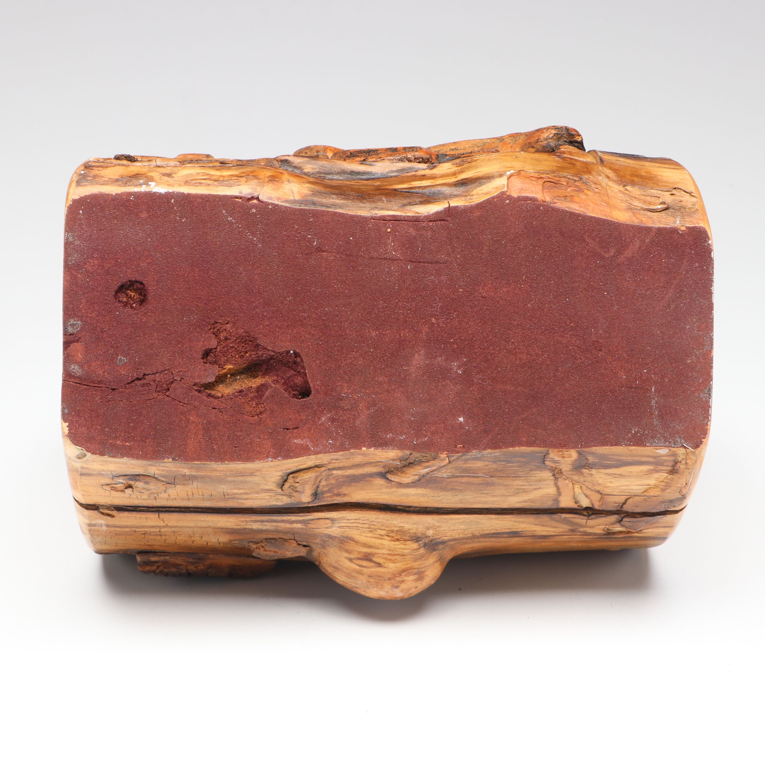 Signed Don Morris Carved Wood Log Box