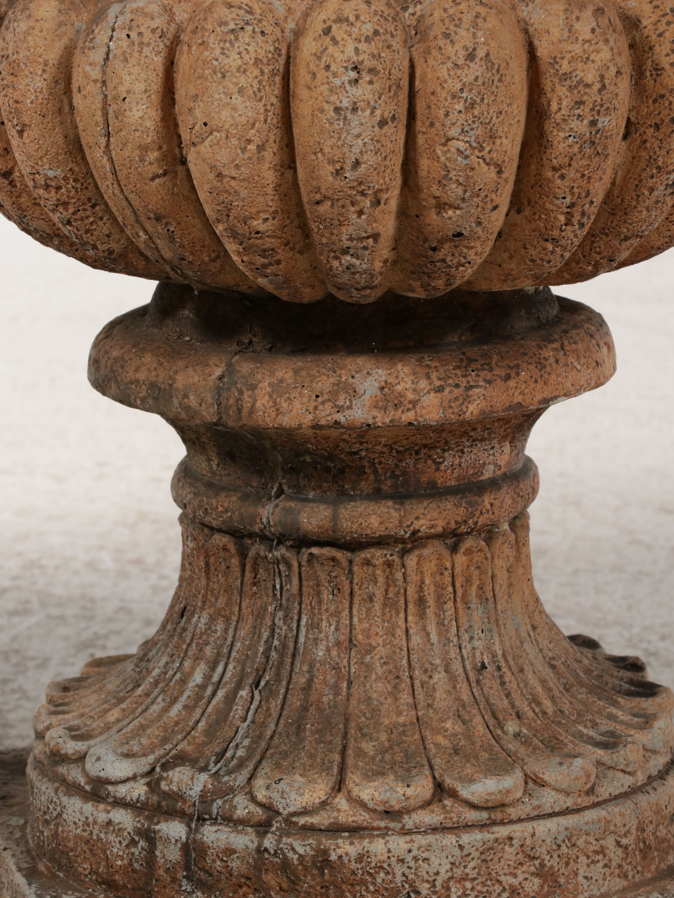 Neoclassical Style Concrete Urn Planter Pair