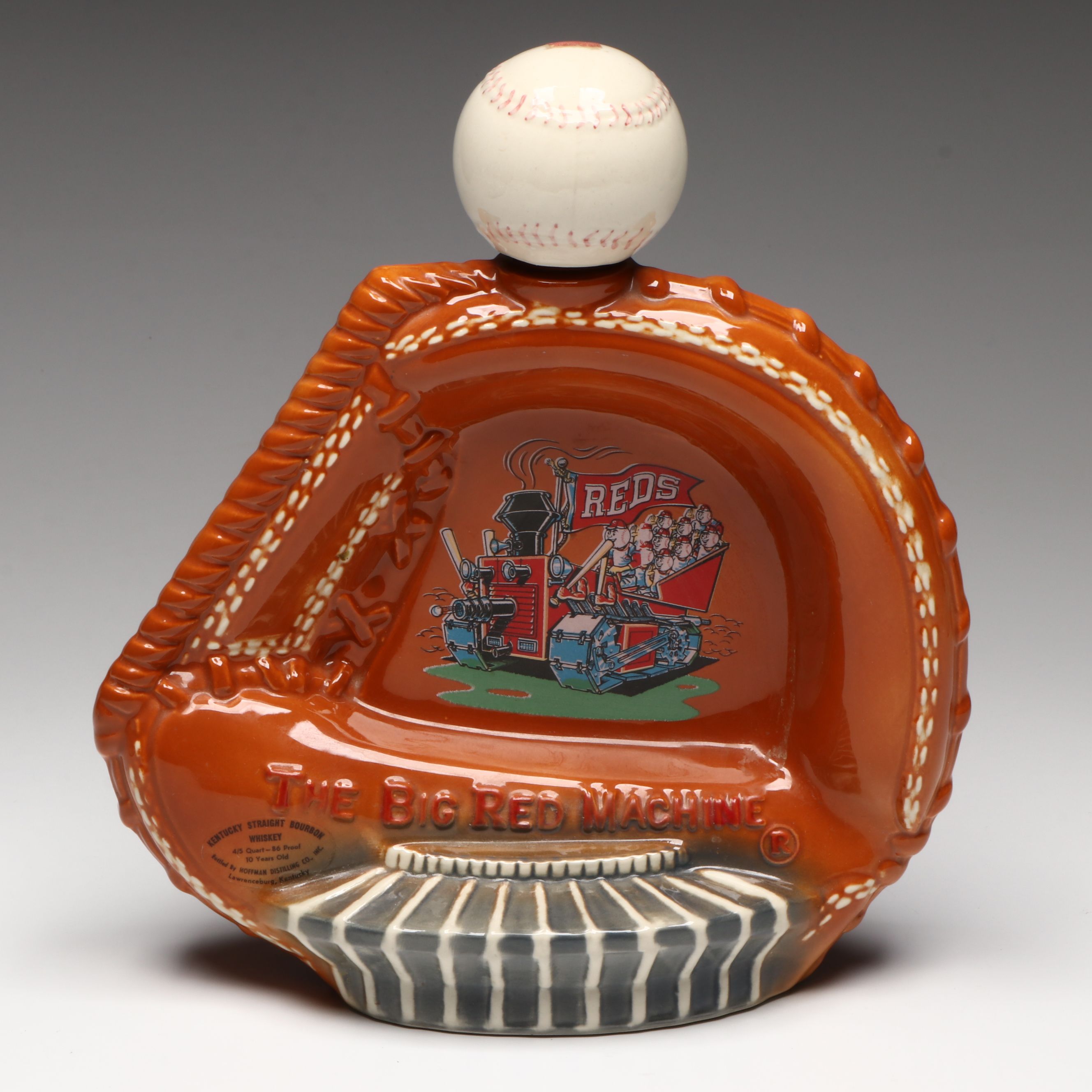 Hoffman Distilling "The Big Red Machine" Cincinnati Reds Decanter, 1973