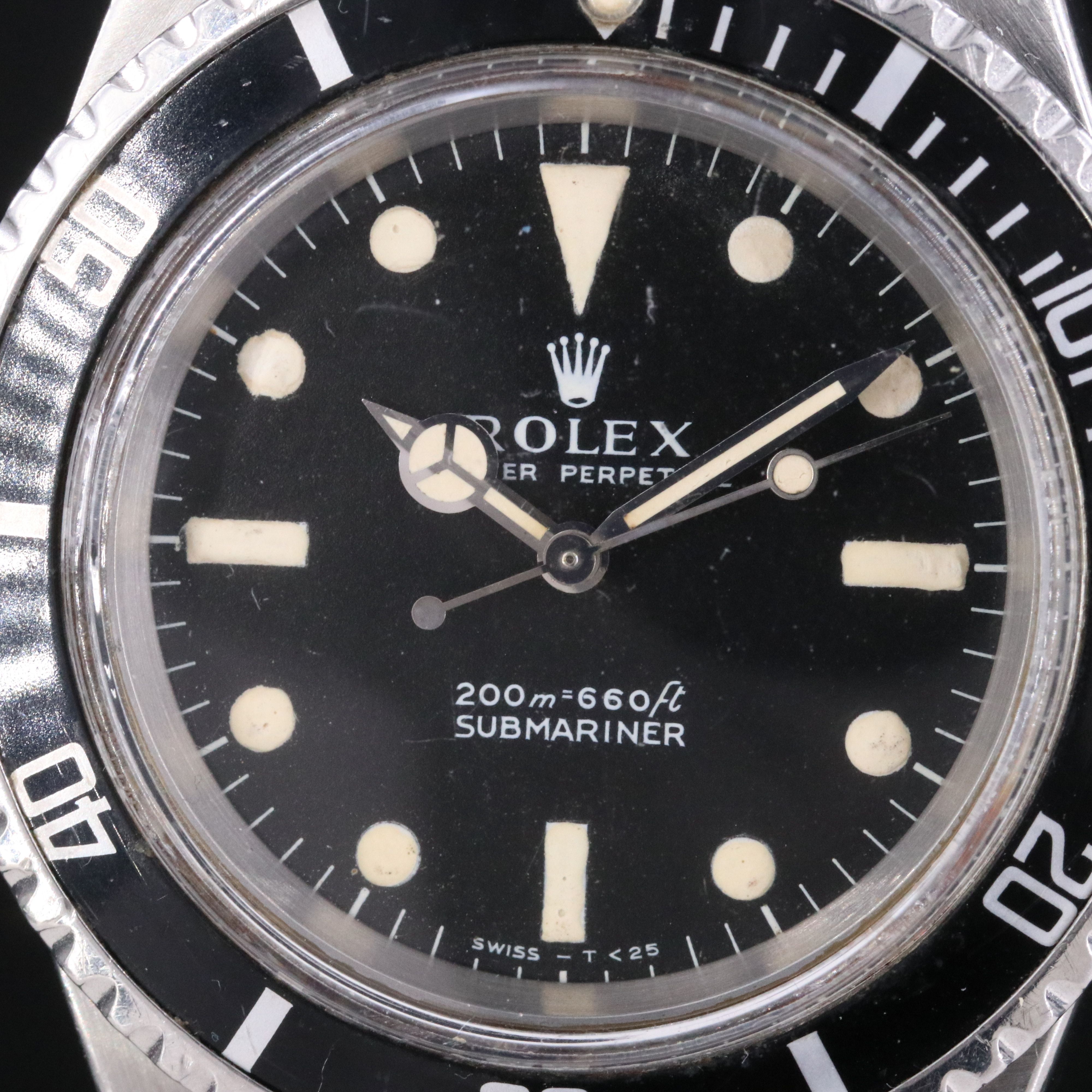 1967 Rolex Submariner Meters First Matte Black Dial Model 5513 Watch