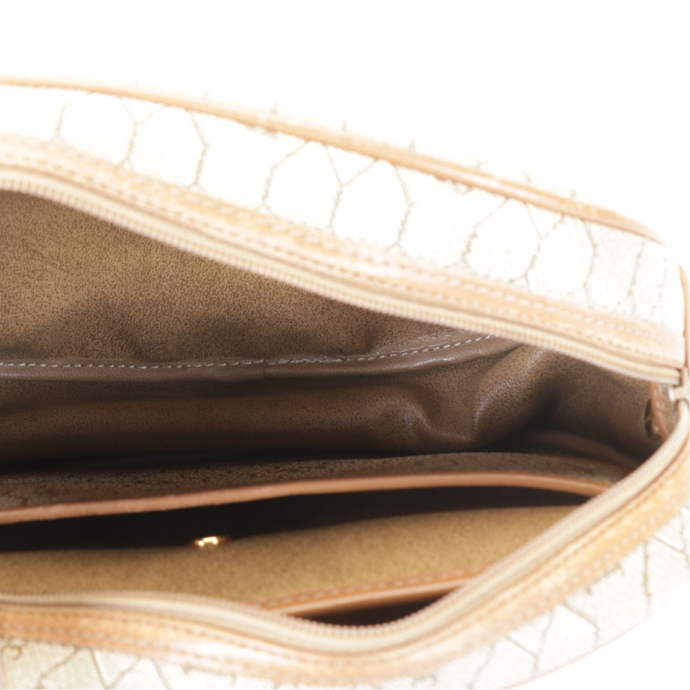 Christian Dior Honeycomb Coated Canvas and Leather Crossbody Bag