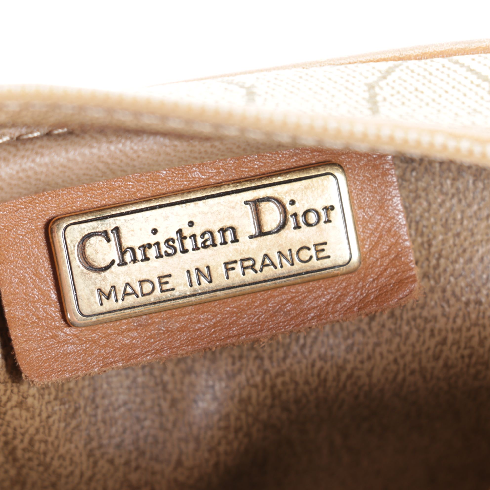 Christian Dior Honeycomb Coated Canvas and Leather Crossbody Bag