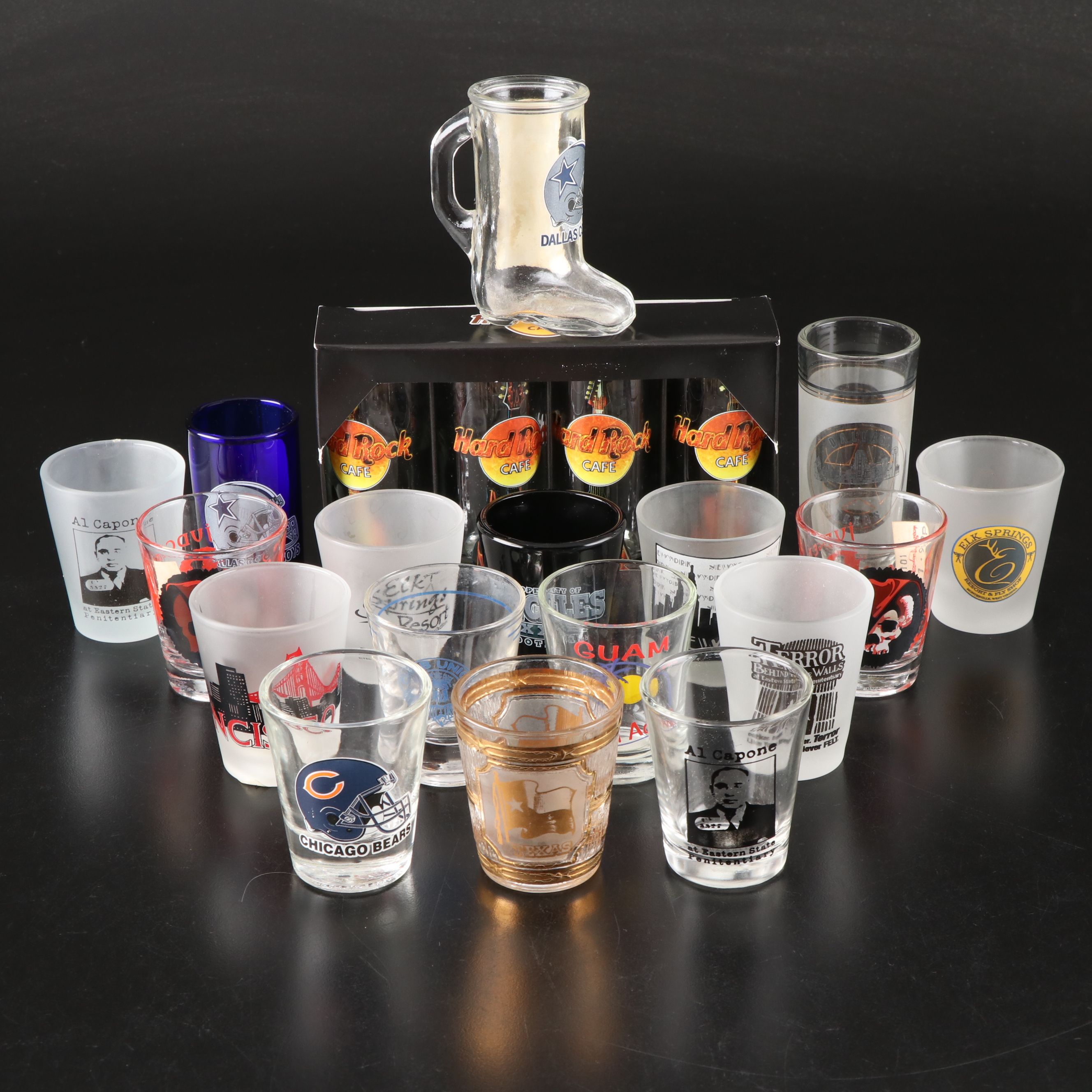 Hard Rock Cafe, Dallas Cowboys, Chicago Bears and More Souvenir Shot Glasses