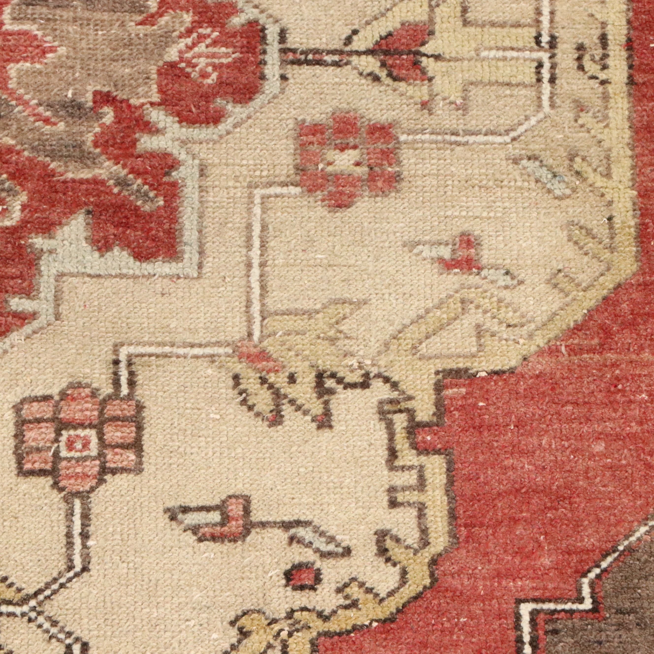 4'6 x 7'9 Hand-Knotted Turkish Oushak Area Rug