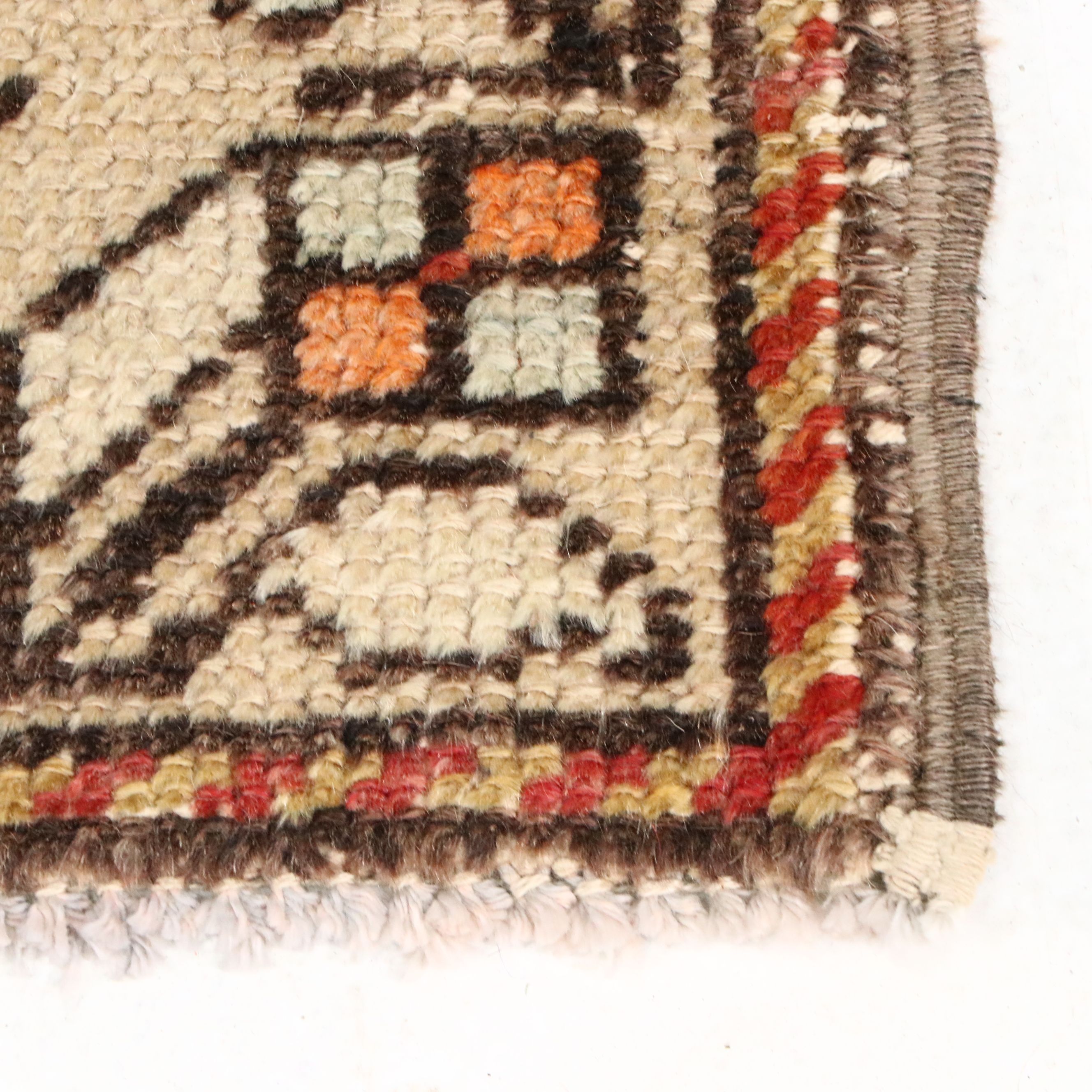 4'6 x 7'9 Hand-Knotted Turkish Oushak Area Rug