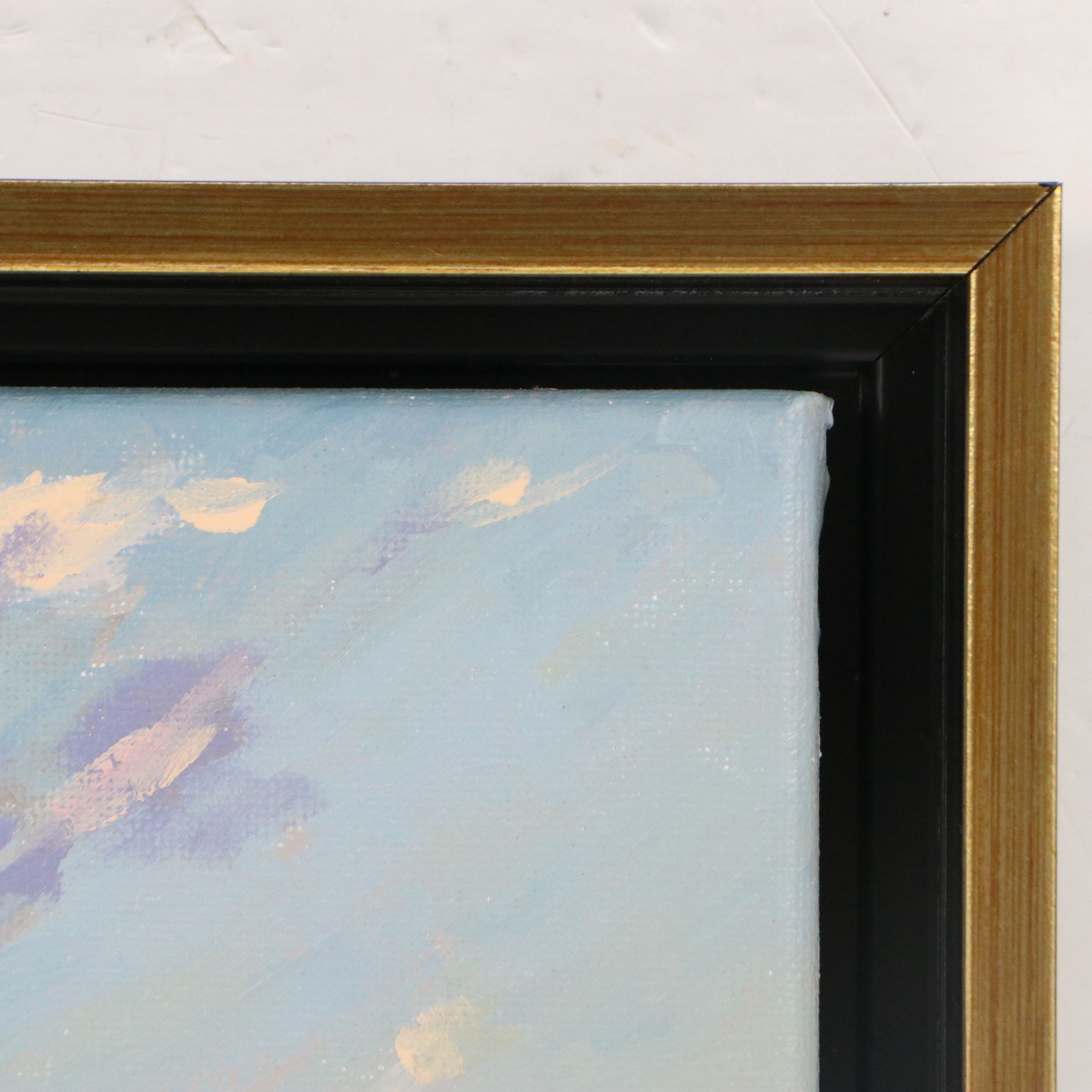 Sarah Brown Landscape Acrylic Painting "Amber Waves," 21st Century