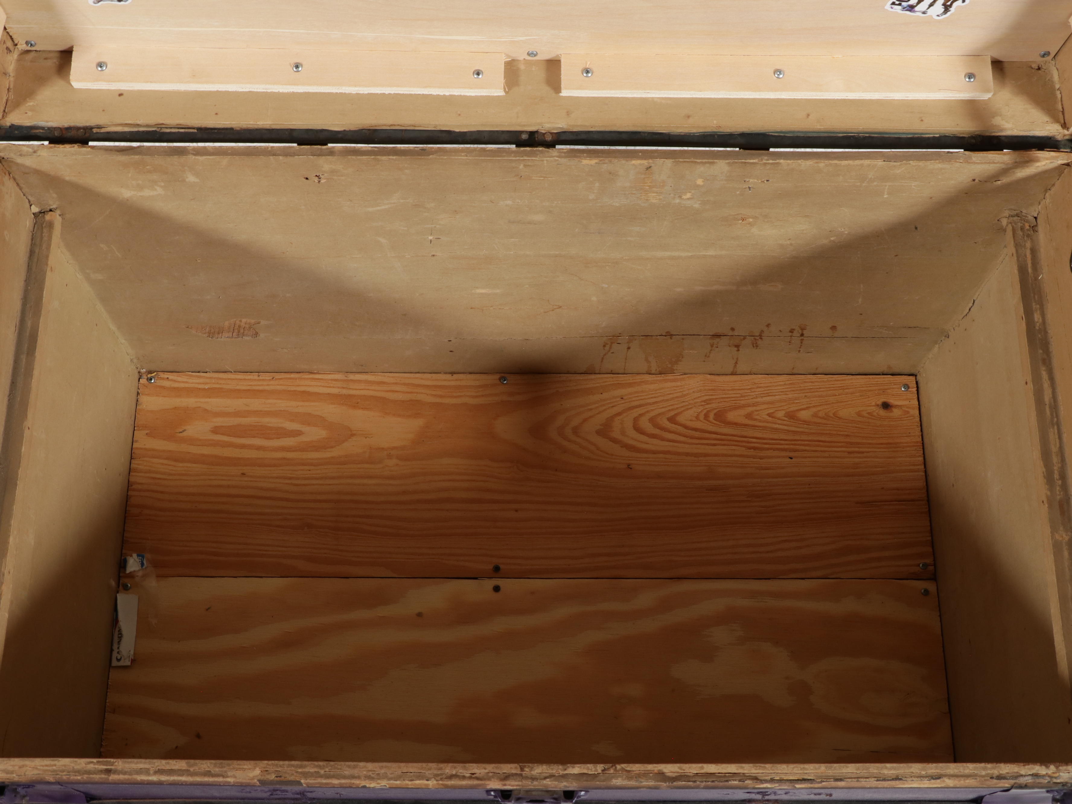 Upcycled Victorian Steamer Trunk, Late 19th Century